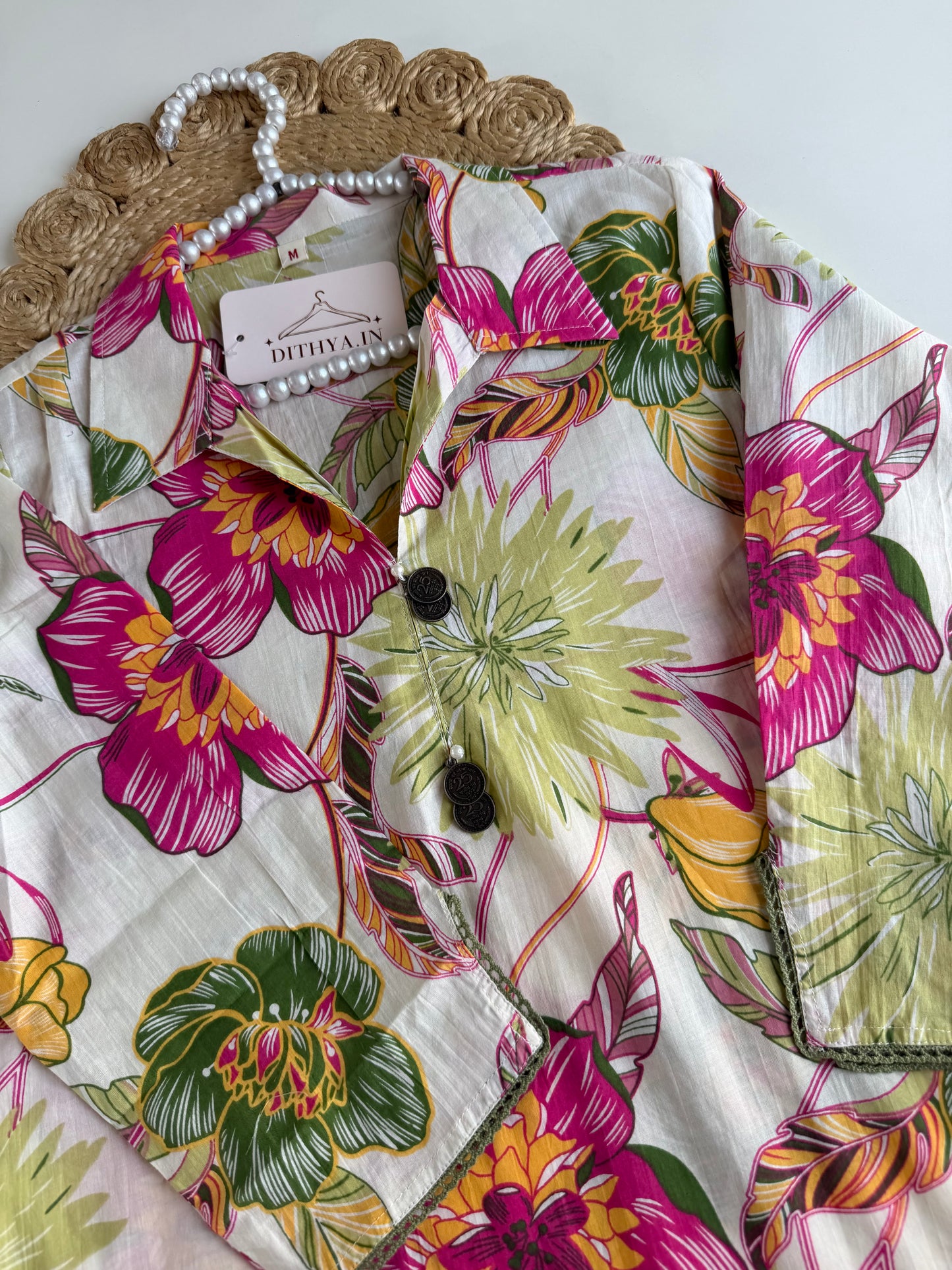 K545 - Mul cotton floral coord set