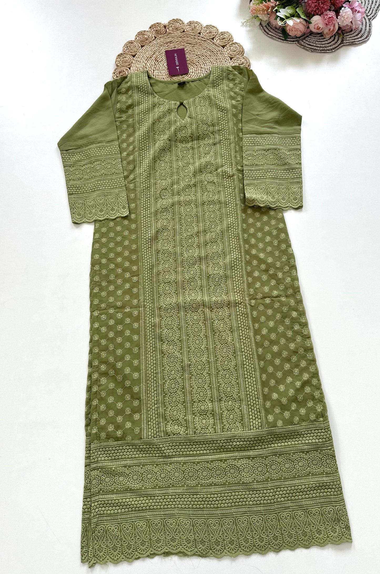 K061 - Georgette chikankari Kurti