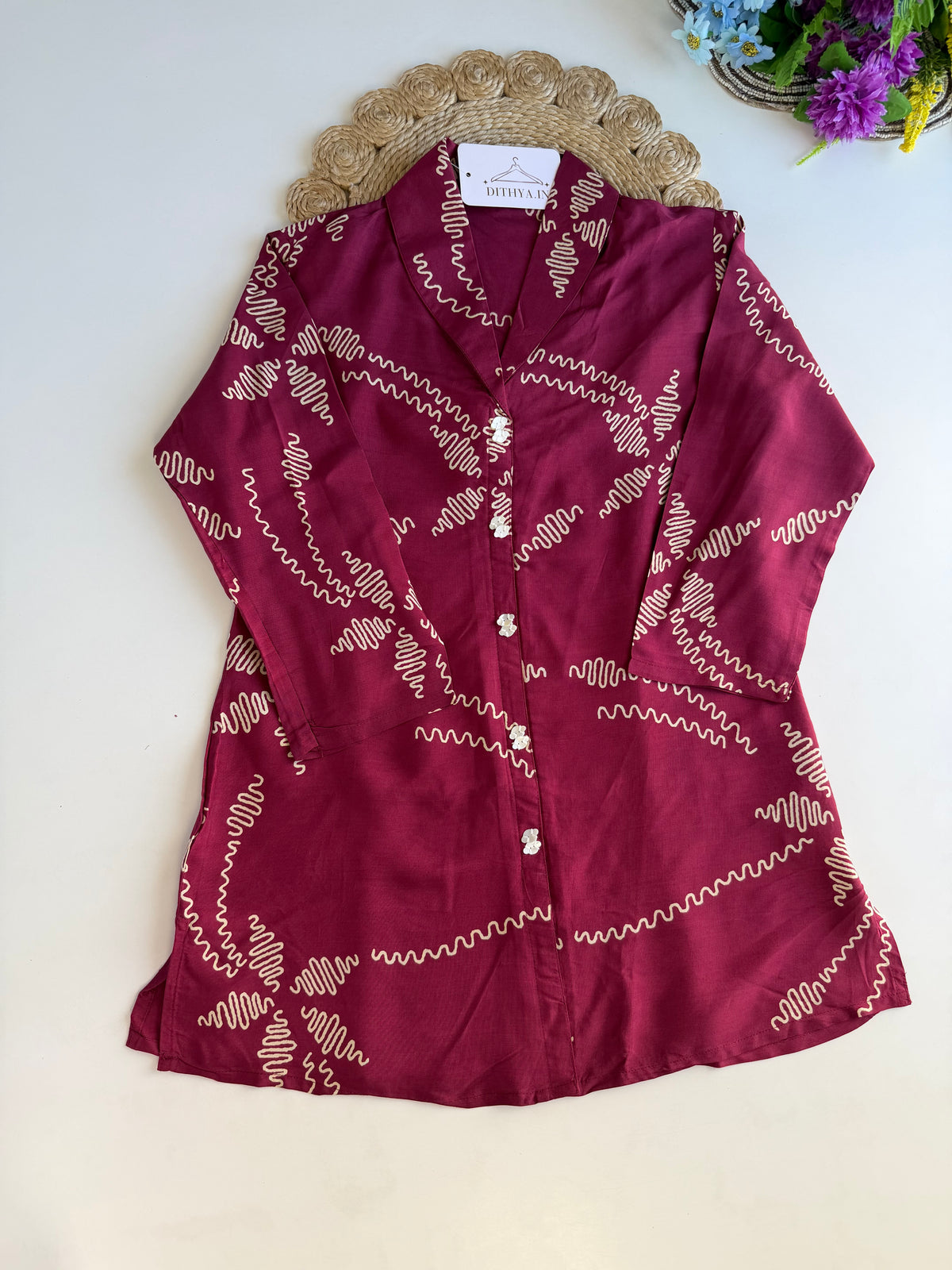 K571 - Muslin printed shirt