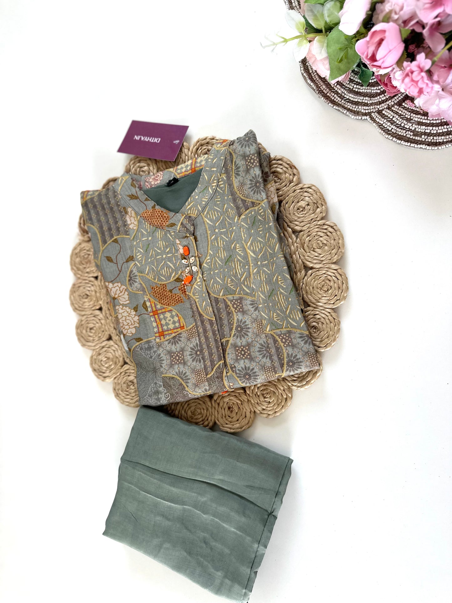 K164 - Pure muslin printed Coord set