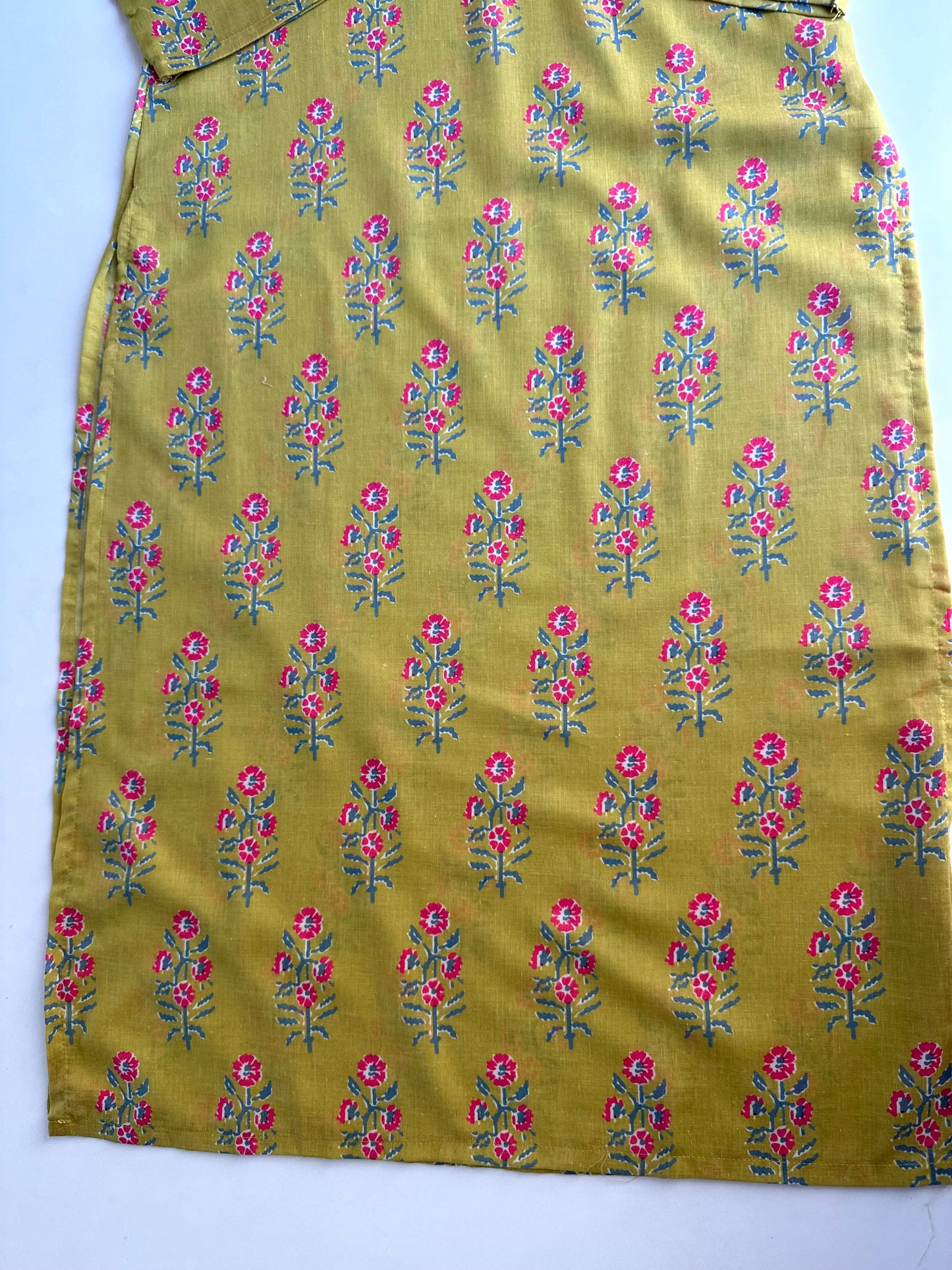 K223 - Cotton floral straight Kurti