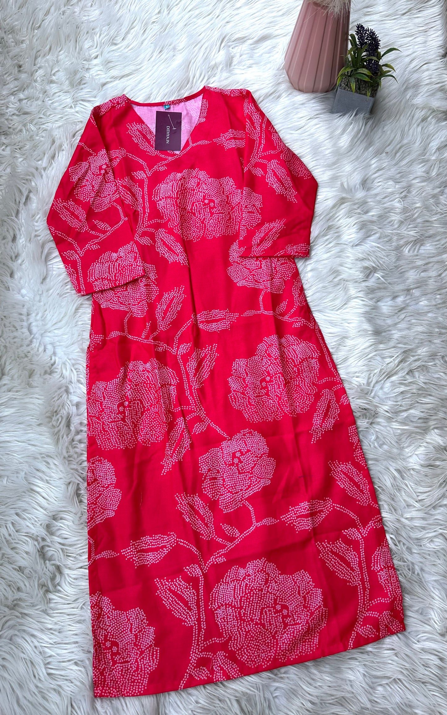 K198 - Rayon cotton printed straight Kurti in 3 prints