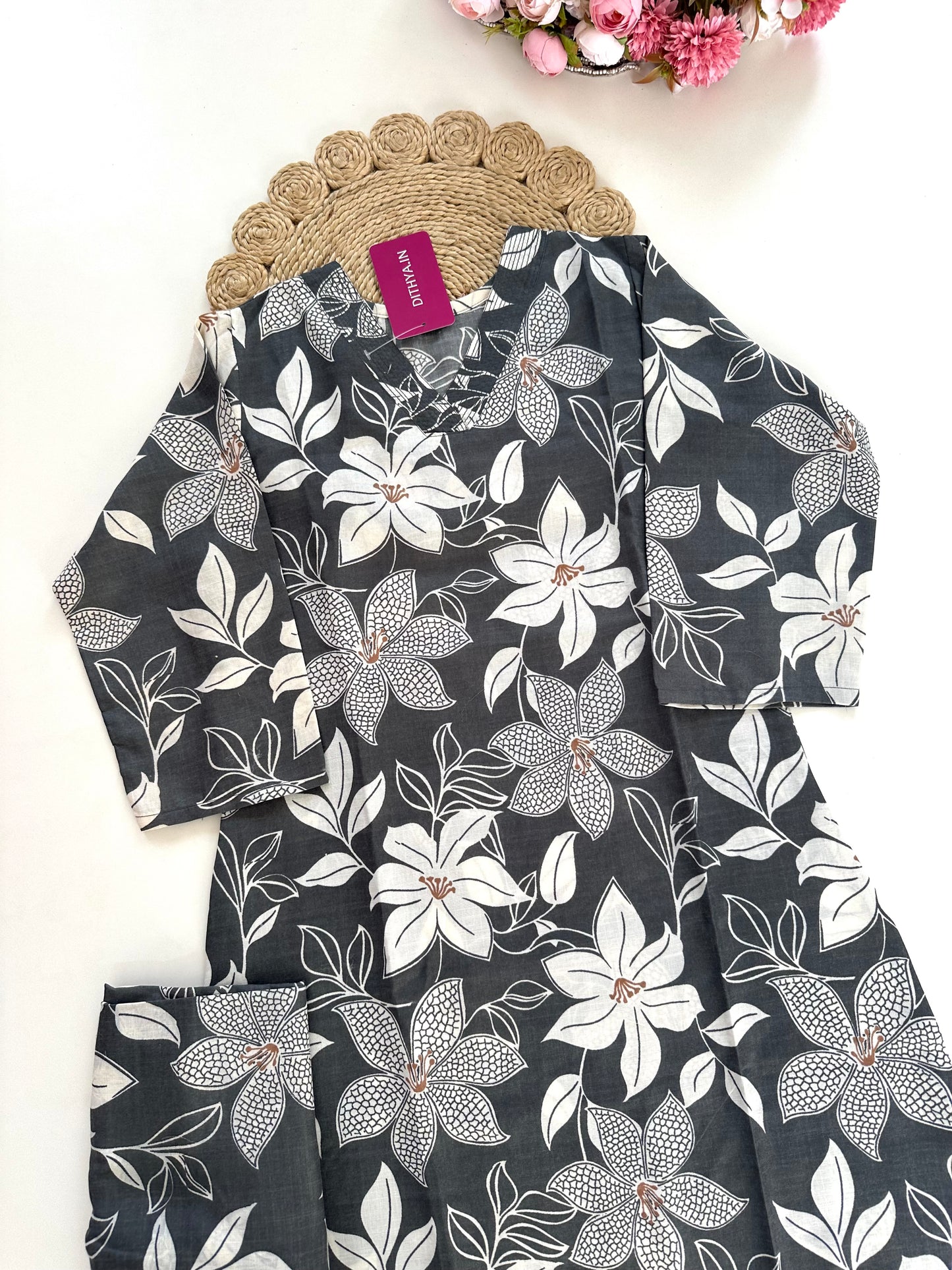 K308 - Cotton floral coord sets in 4 colours
