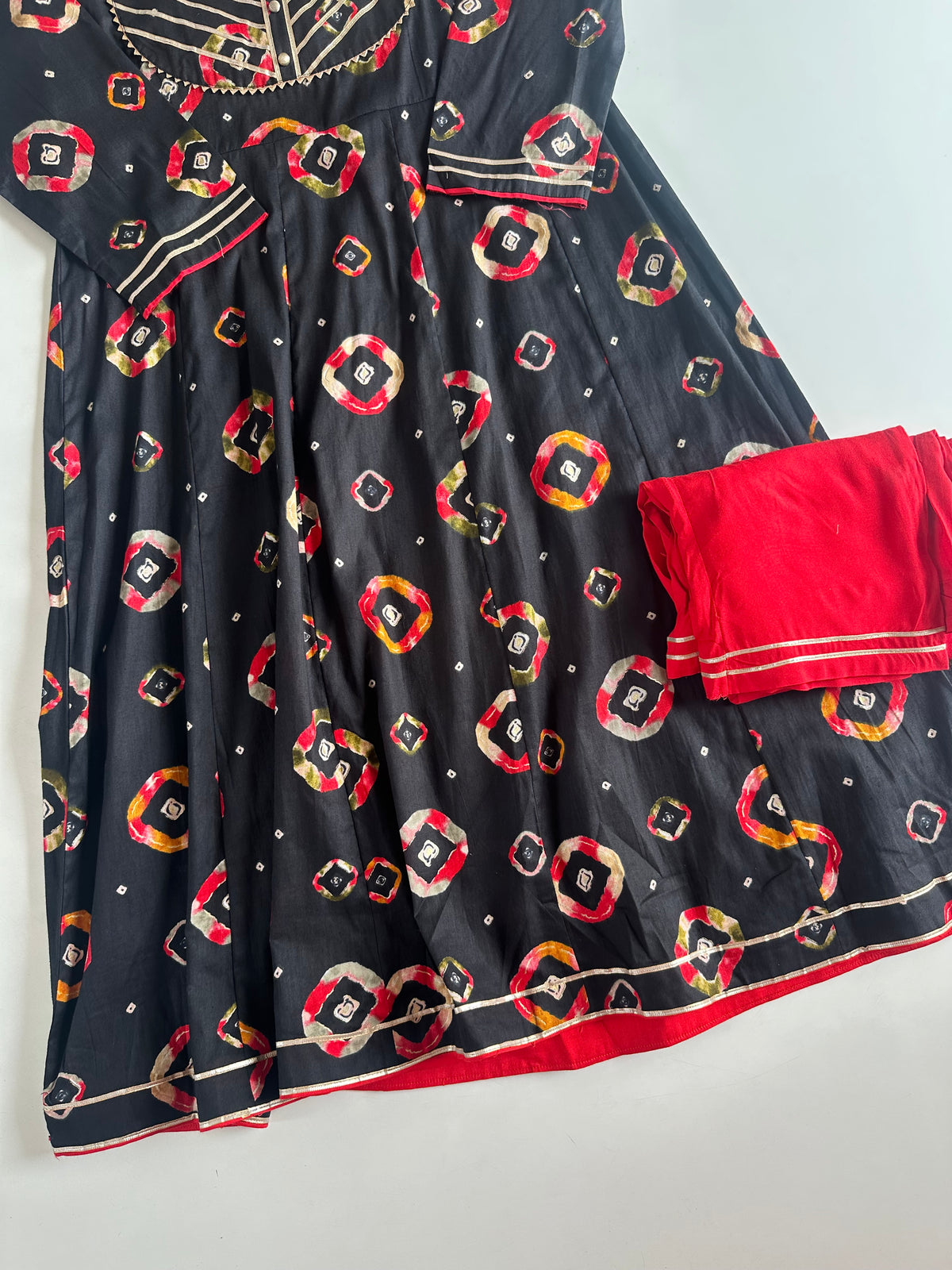 D679-Cotton Anarkali with pants