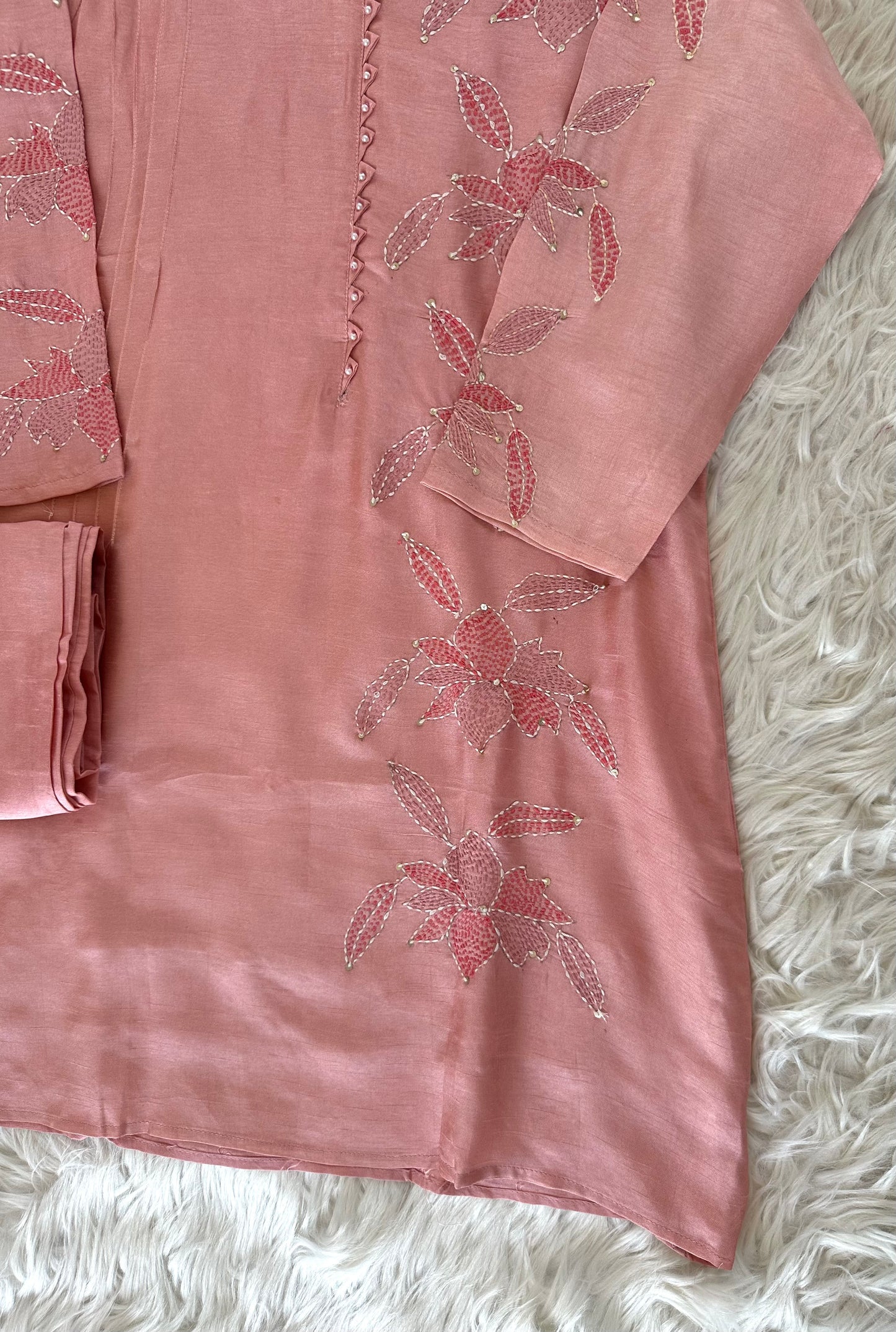 K356 - Dola silk embroidered coord set