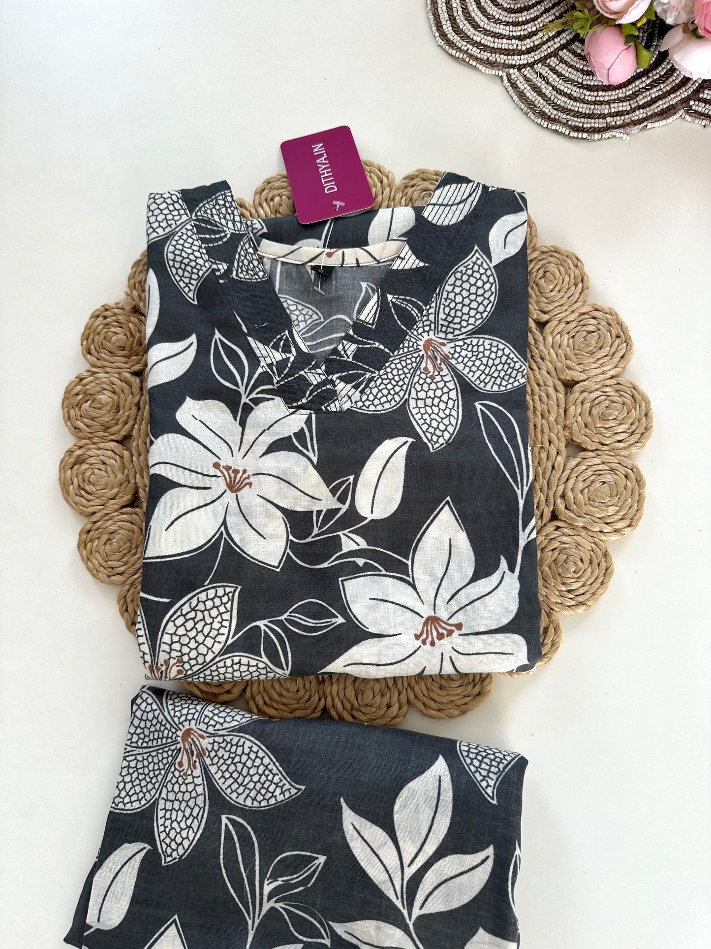K308 - Cotton floral coord sets in 4 colours