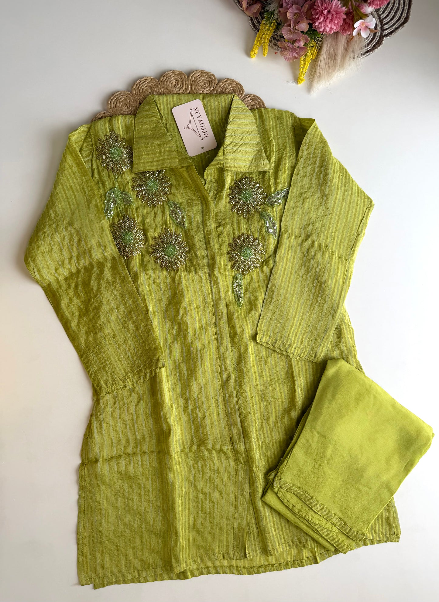 K510 - Crushed tissue silk coord set