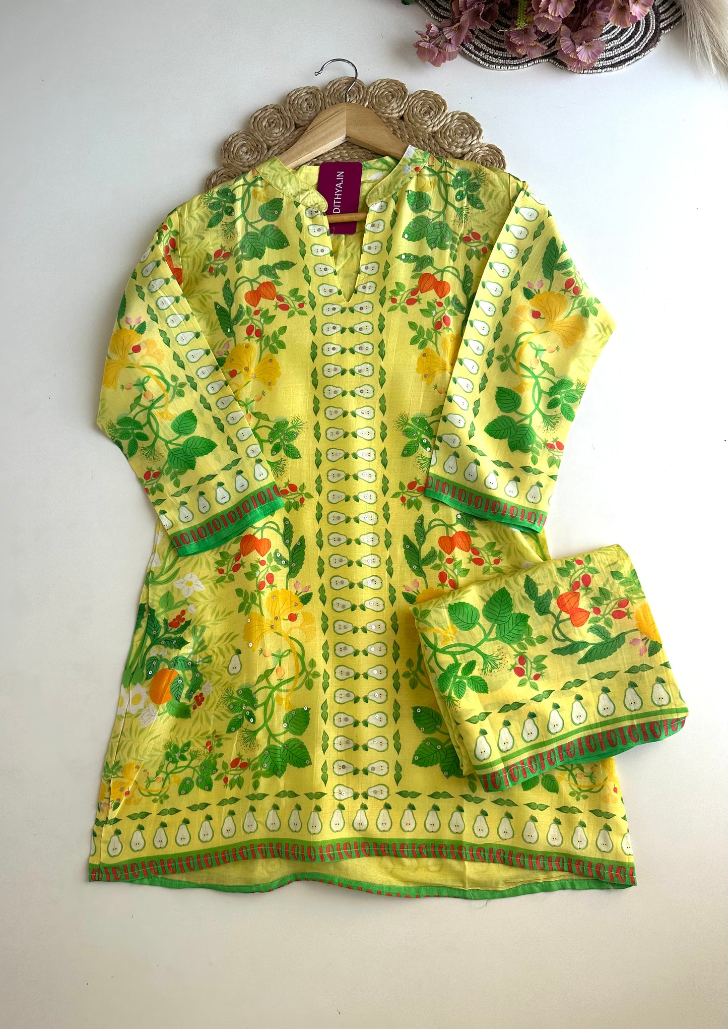 K084 - Pure muslin printed coord set