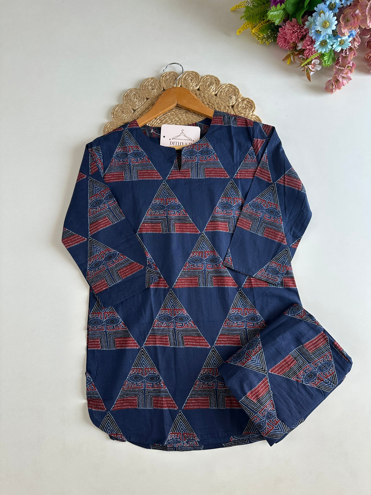 K518 - Mul cotton printed coord set