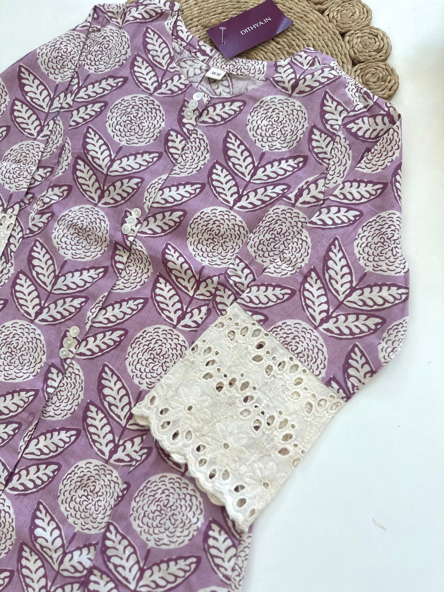 K047 - Cotton Aline Kurti with pants