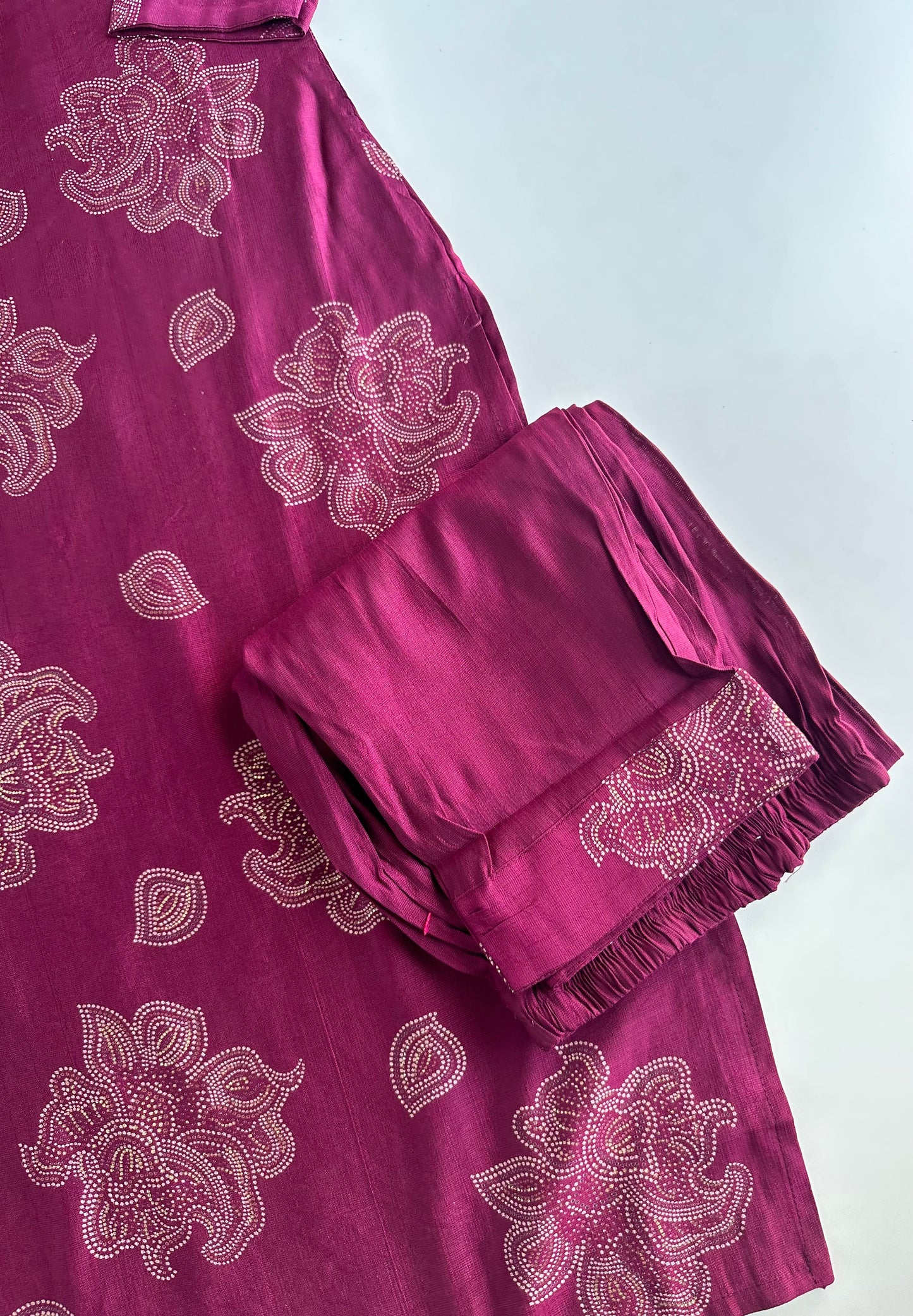 K479 - Roman silk straight Kurti with pant and dupatta
