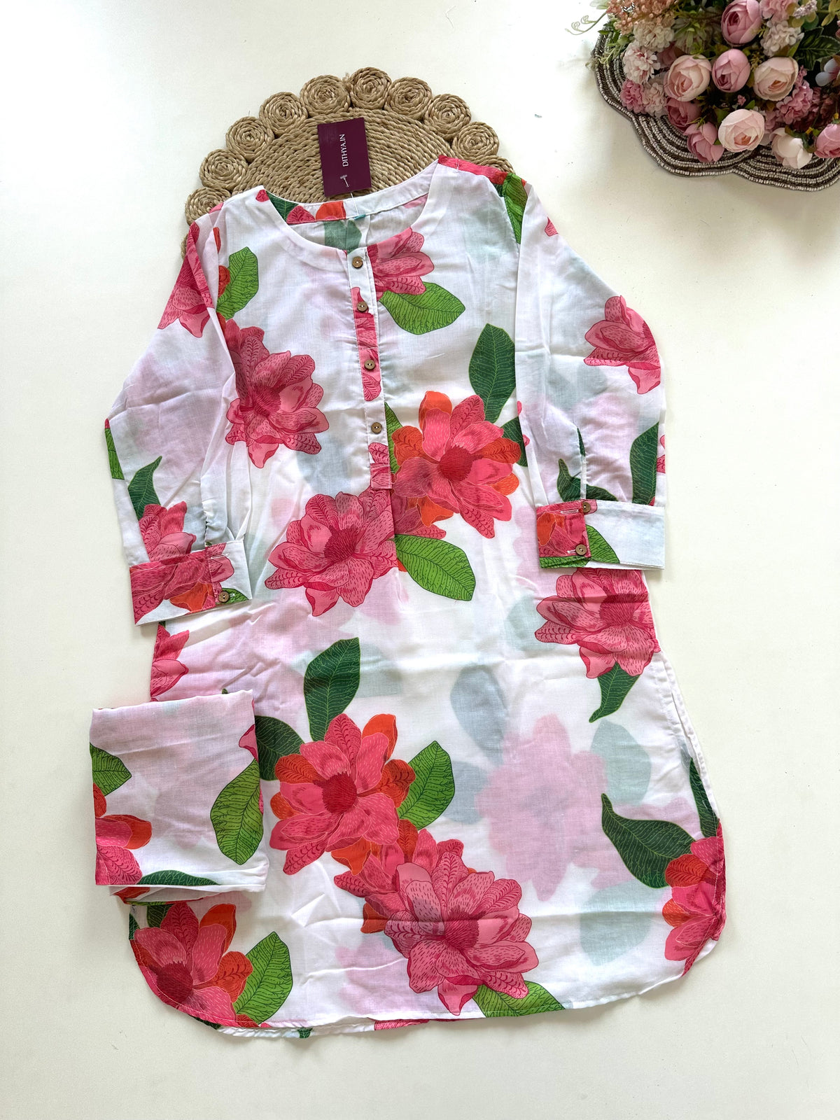 K058 - Cotton floral coord set