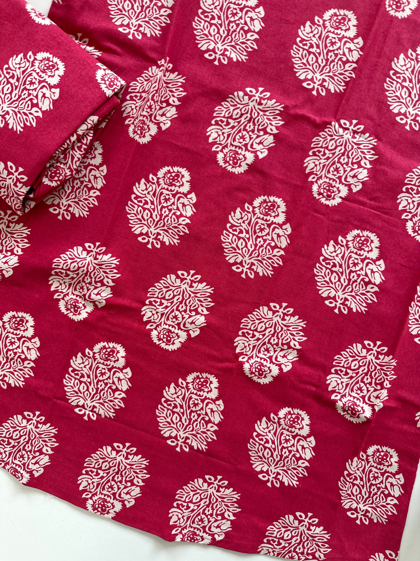K395 - Cotton Aline Kurti with pants in 2 colours