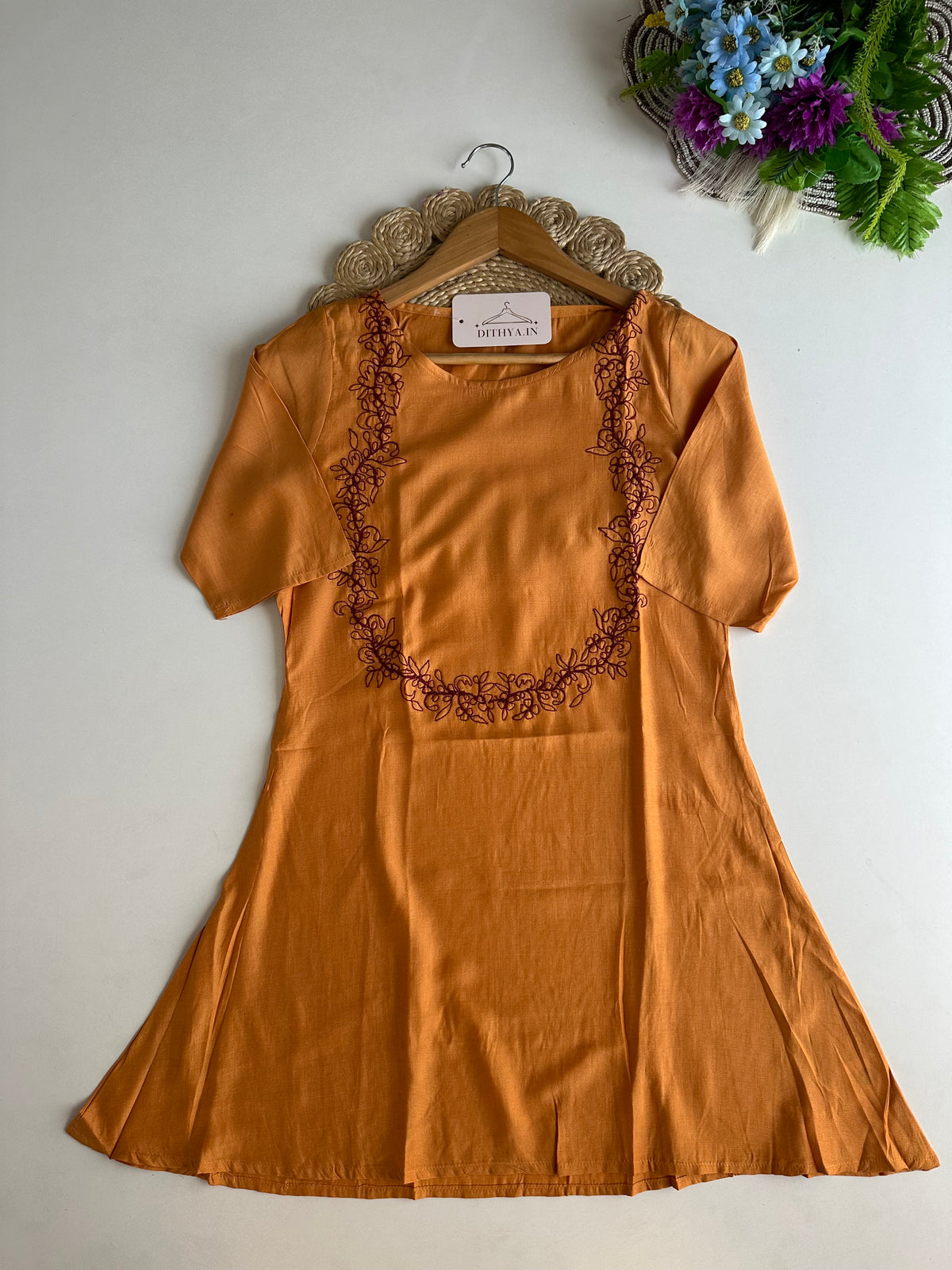D732-Cotton Aline Kurti
