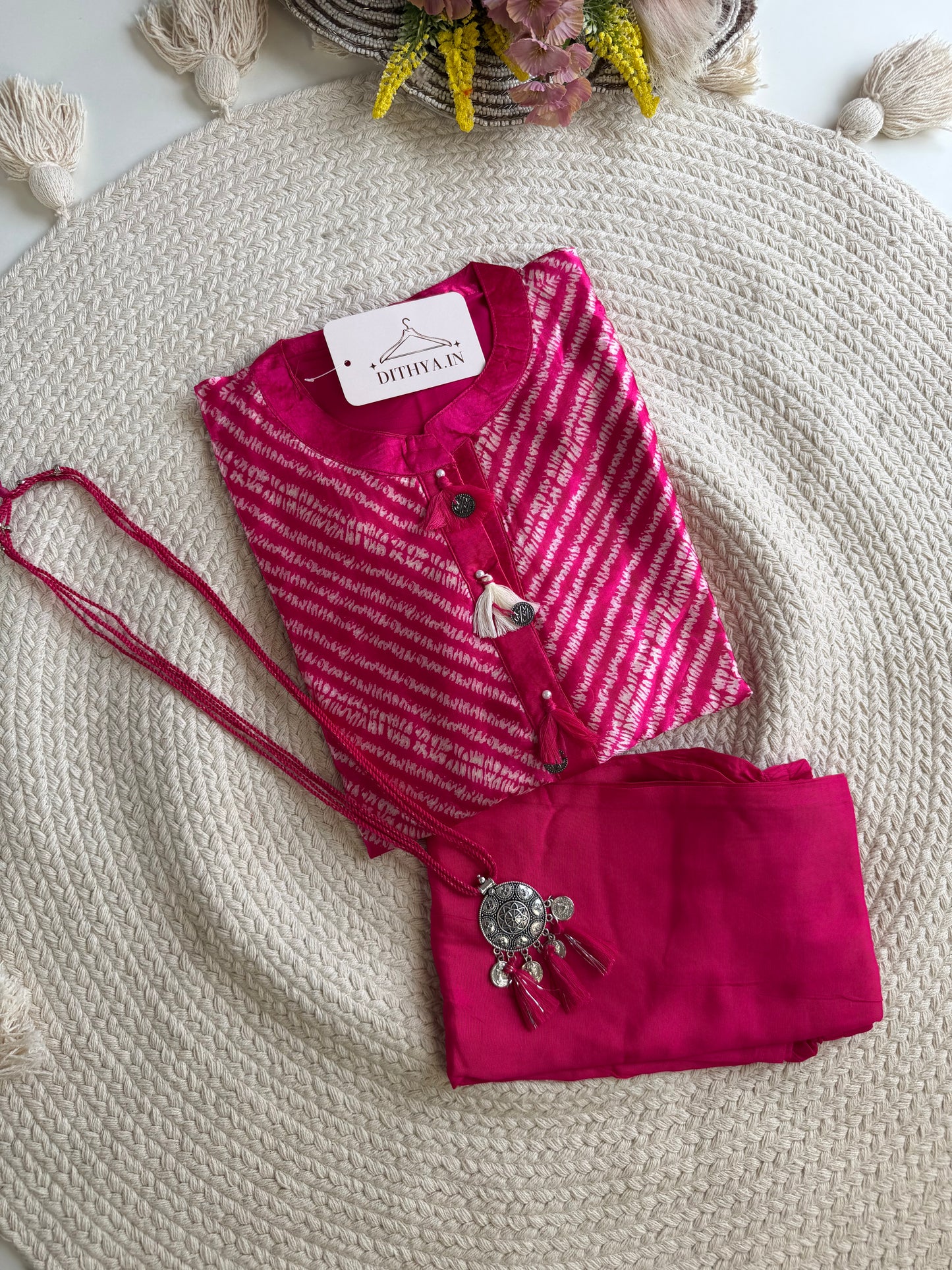 K420 - Gaji silk Long coord set in 2 colours