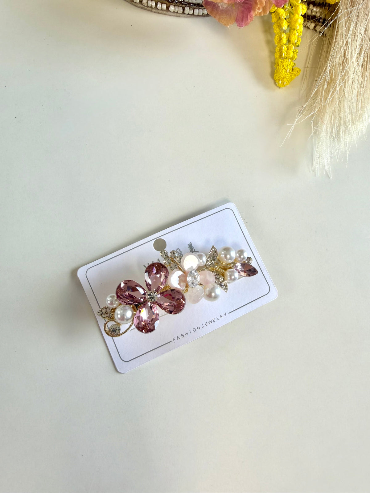 A046 - Designer-Haarspange mit Steinbesatz