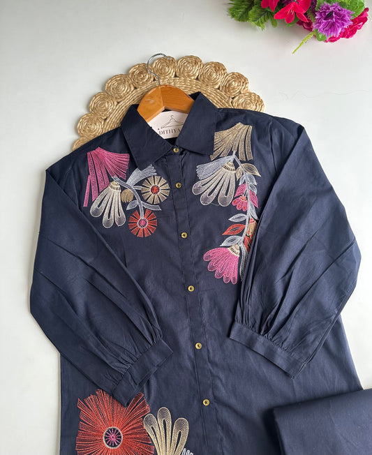 K124 - Mul cotton embroidered coord set