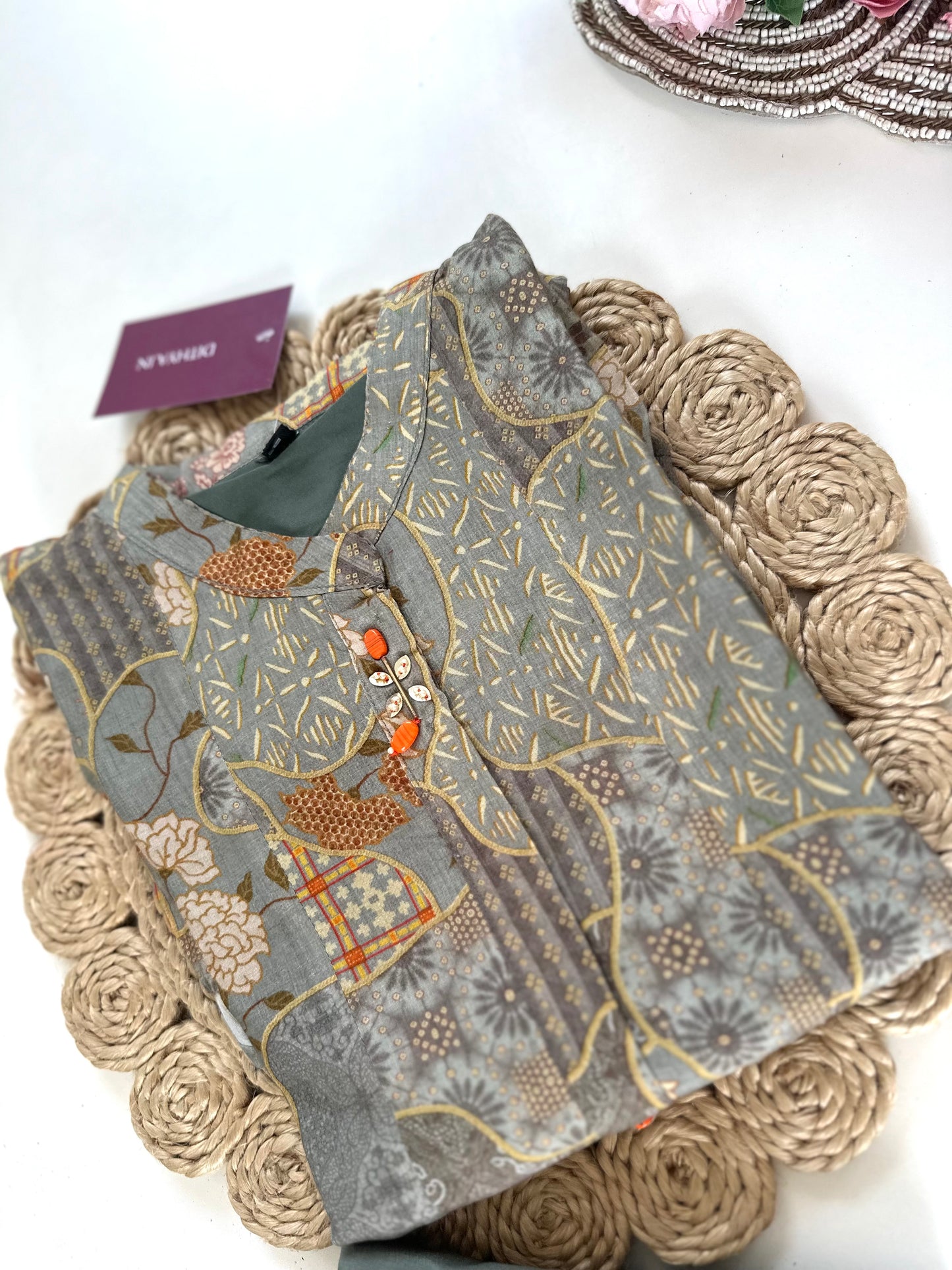 K164 - Pure muslin printed Coord set