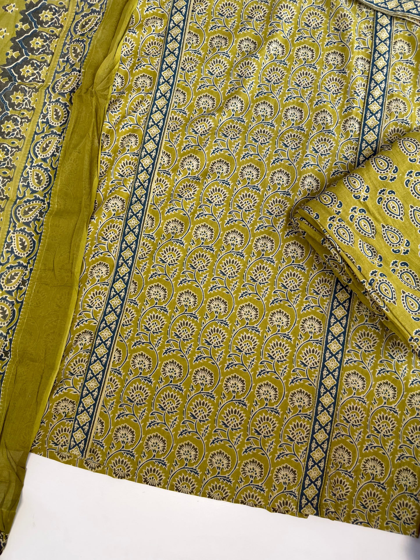 K547 - Mul cotton Straight Kurti with pants and dupatta