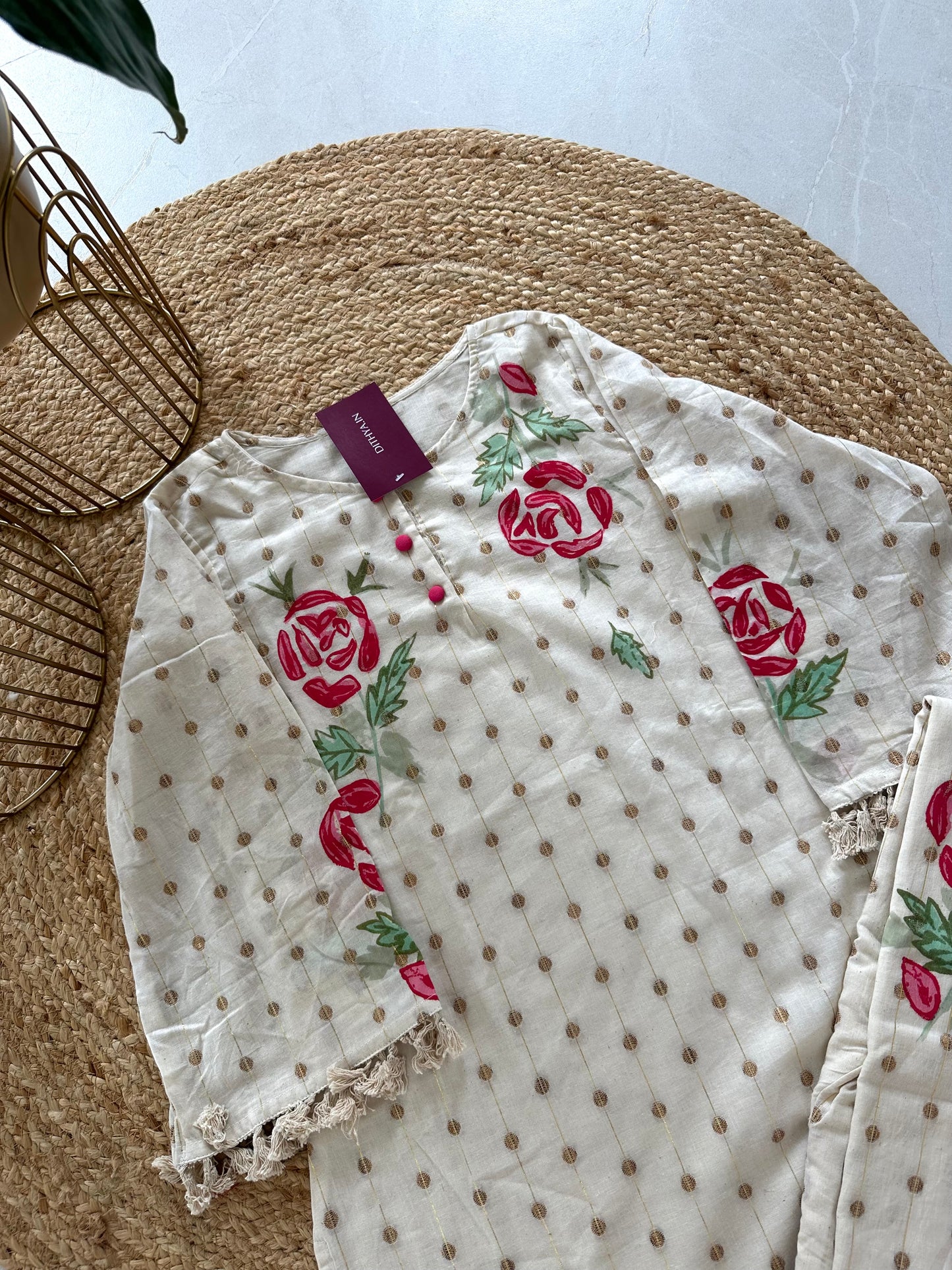 K114 - Cotton Zari Coord set