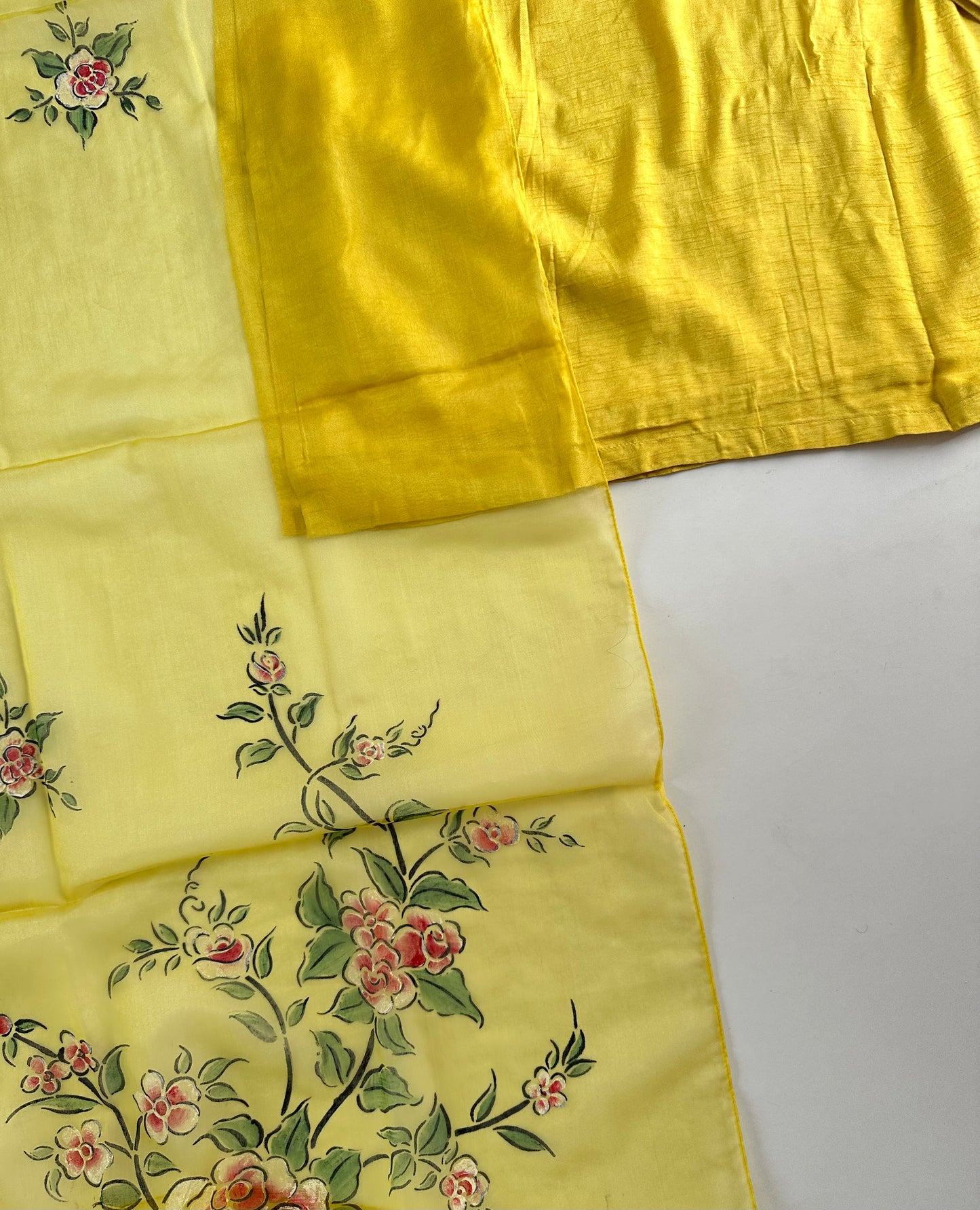 D283 - Dola silk straight kurti with pants and dupatta