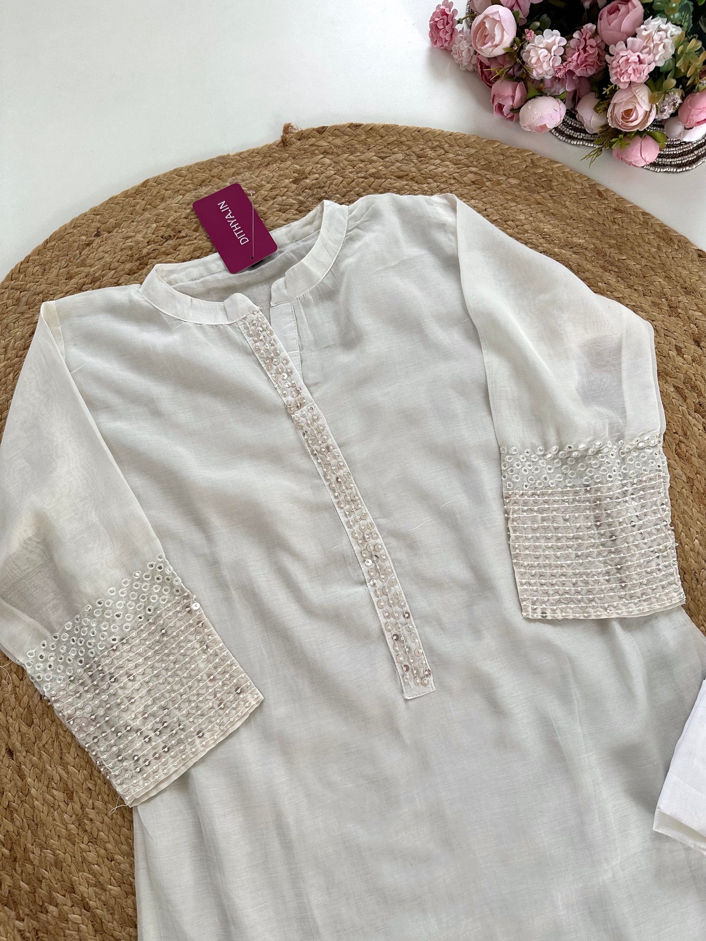 K436 - Mul cotton sequins coord set