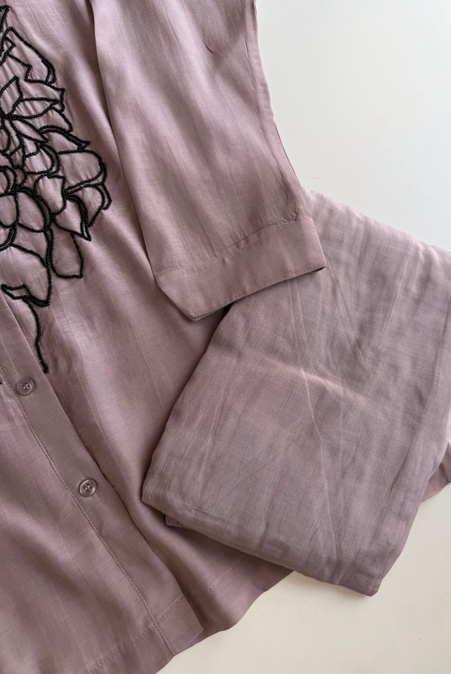 K511 - Crape silk handwork coord set