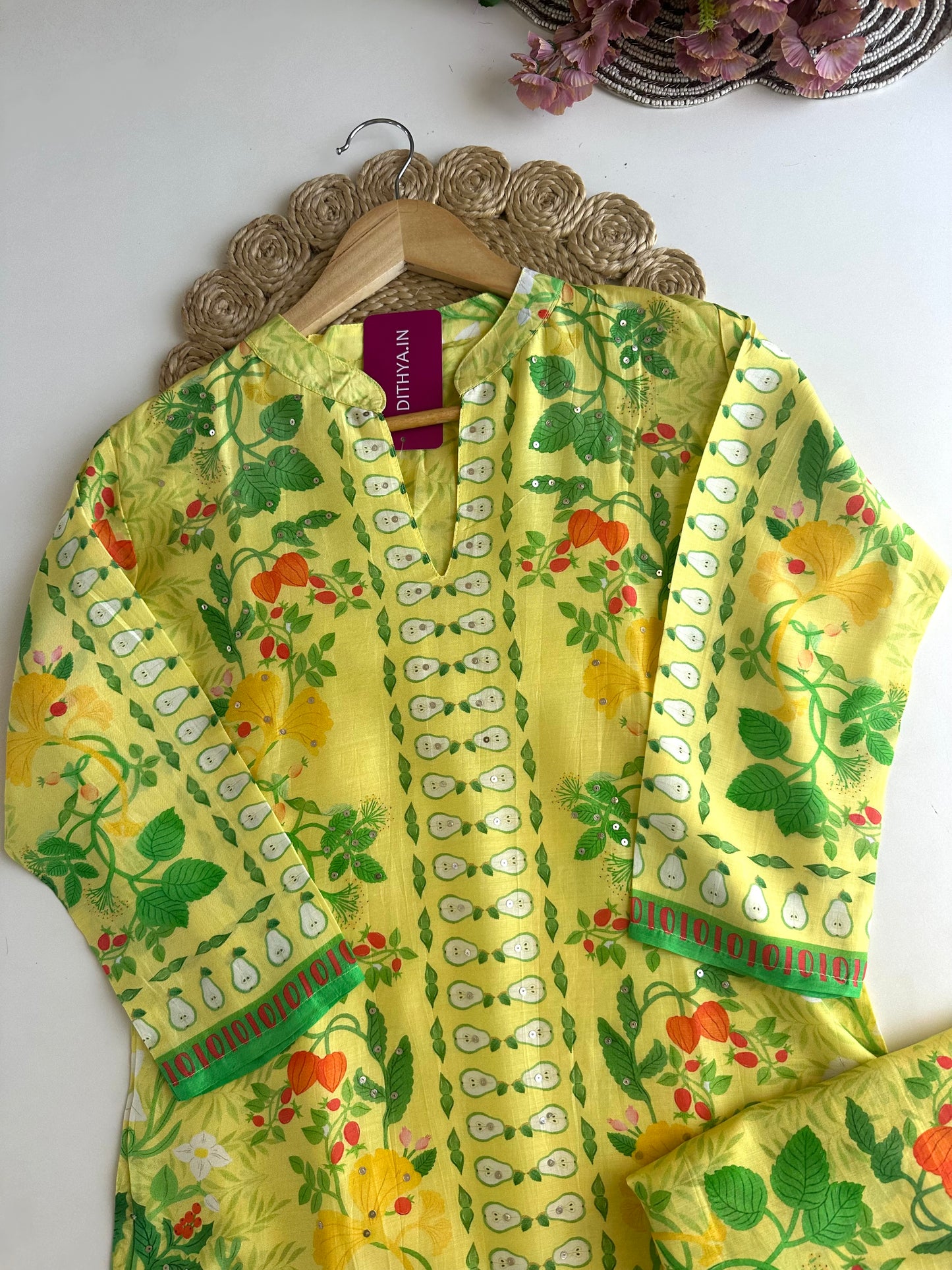 K084 - Pure muslin printed coord set