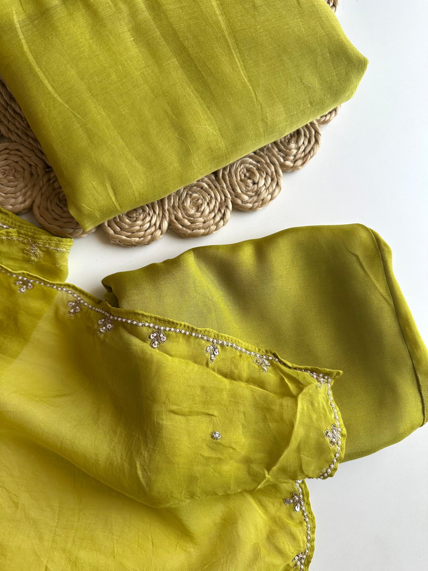 K358 - Mul Chanderi handwork Anarkali with pants and dupatta