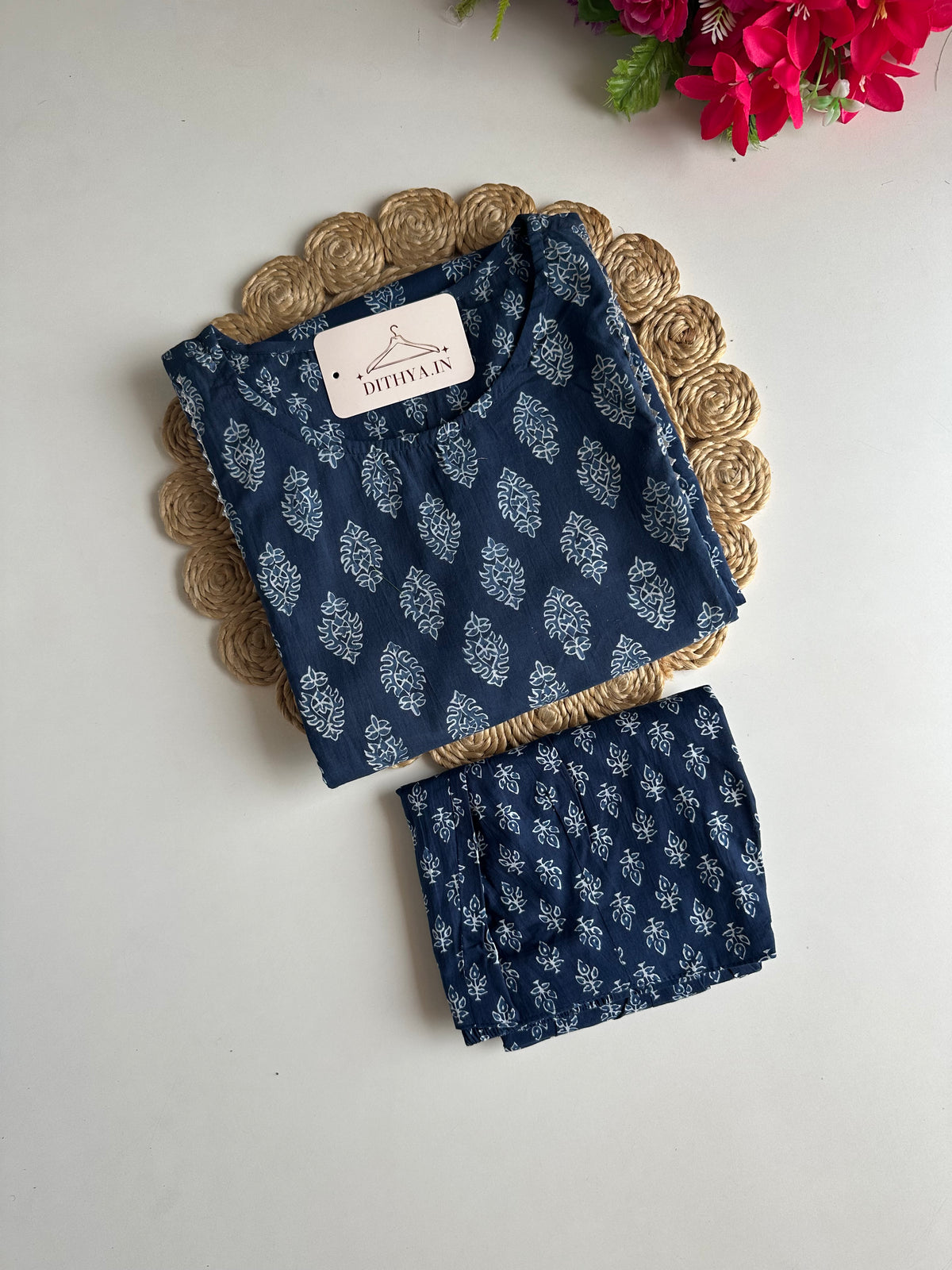 D533 - Cotton Straight Kurti with Pants