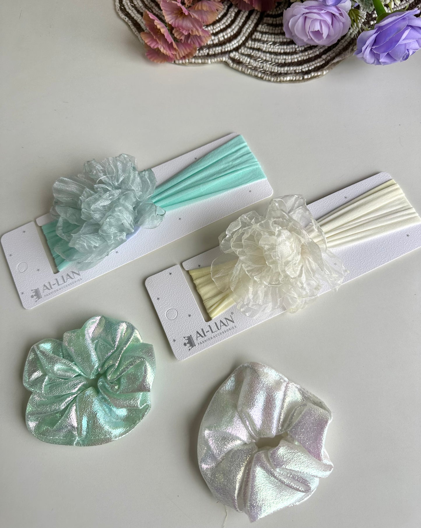 A034 - Combo - 2 Hairband & 2 Scrunchies