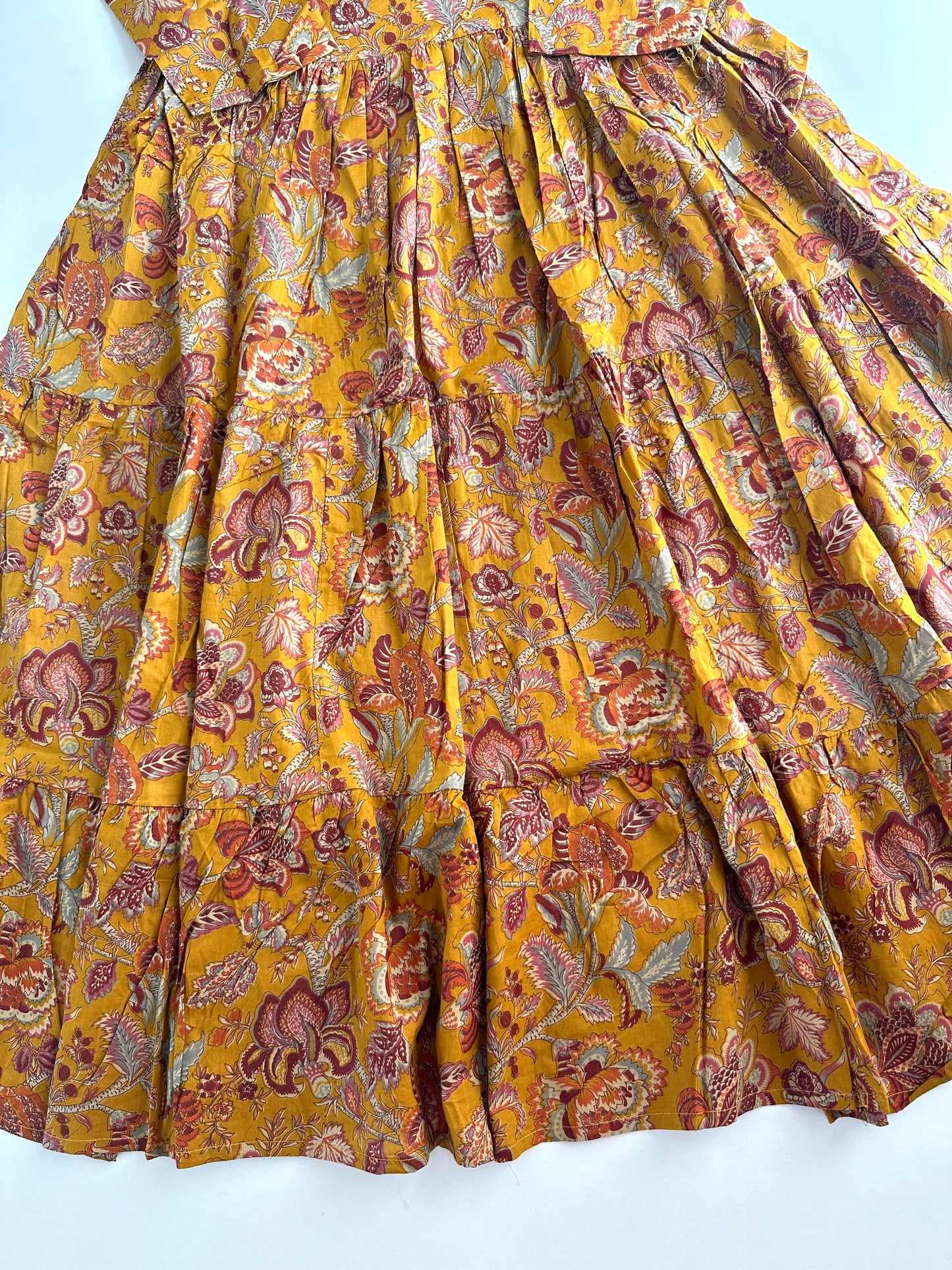K347 - Cotton floral Anarkali in 3 colours