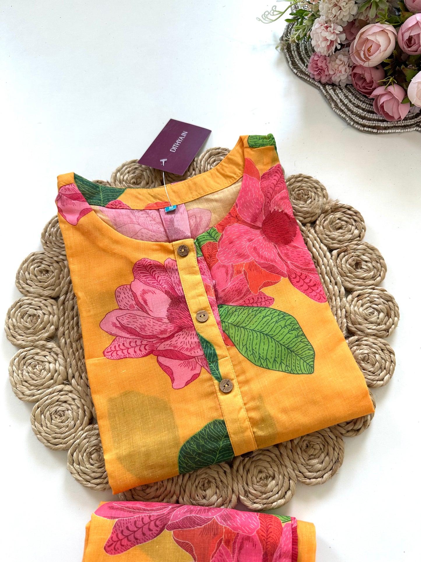 K058 - Cotton floral coord set