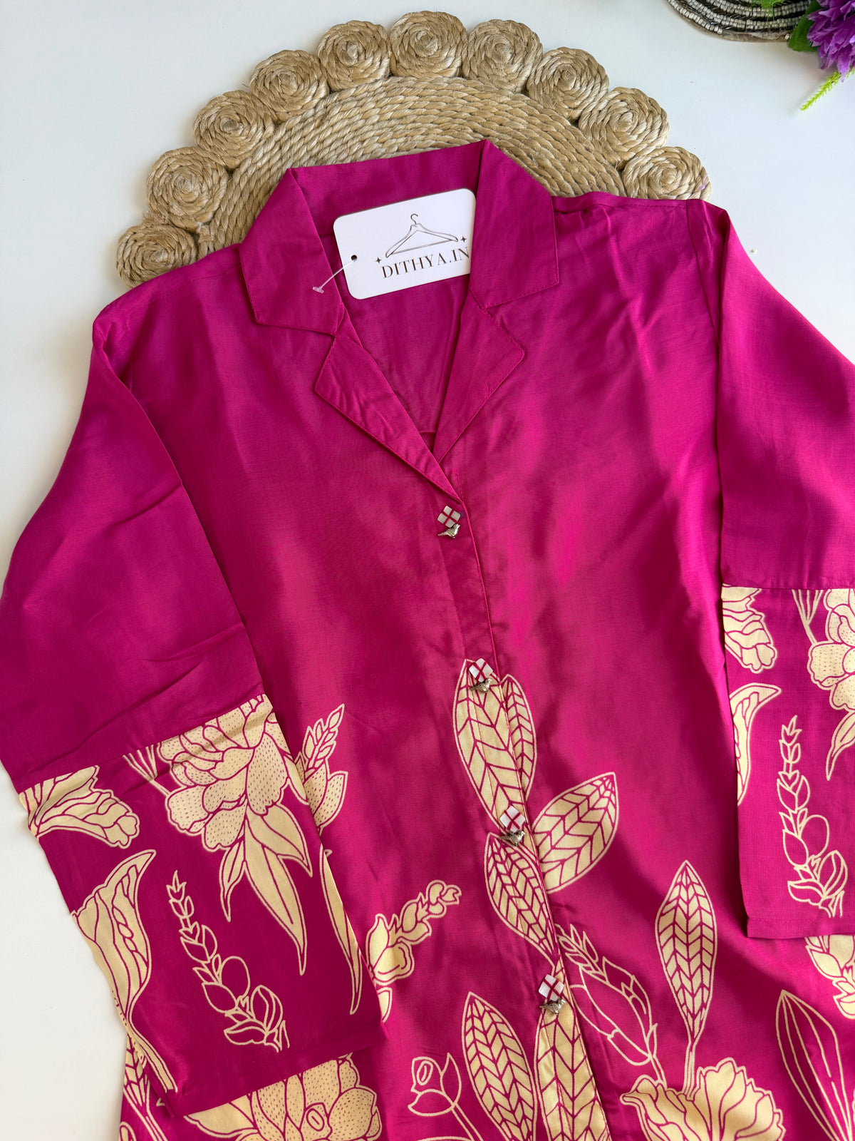 K573 - Muslin printed shirt