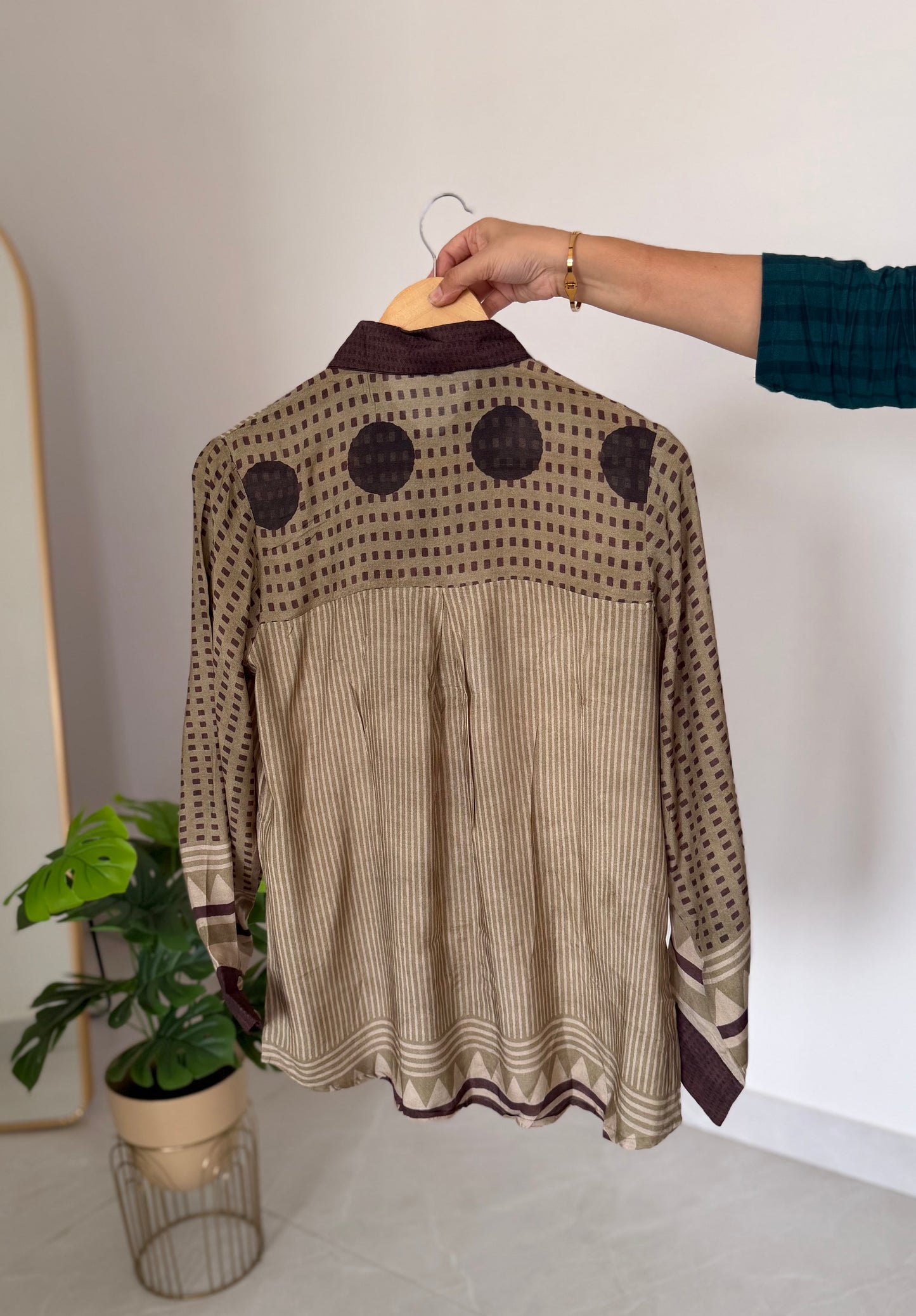 K400 - Pure crape Ajrakh shirt