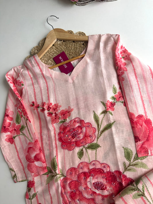 K002 - Russian silk floral coord set