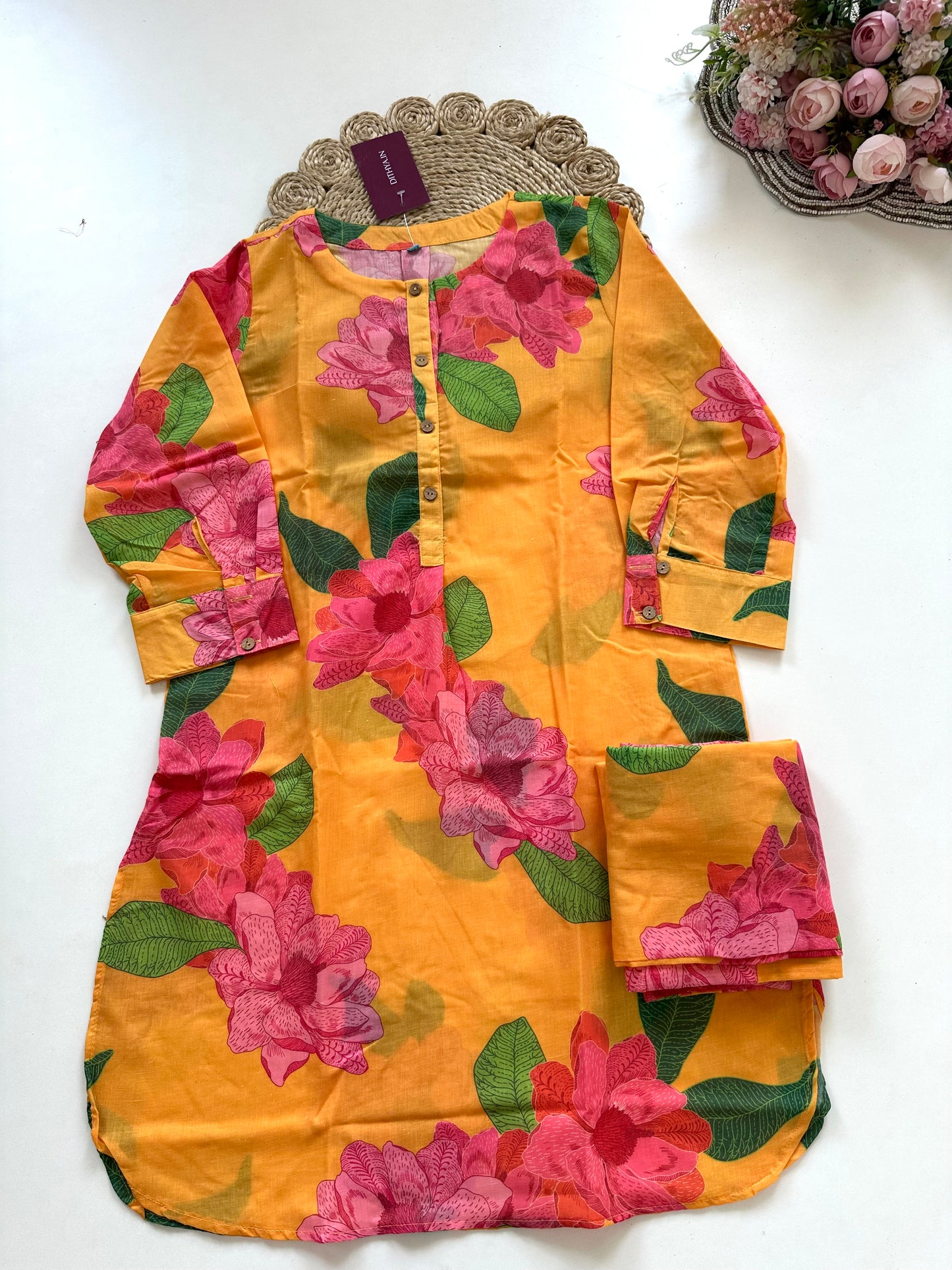 K058 - Cotton floral coord set