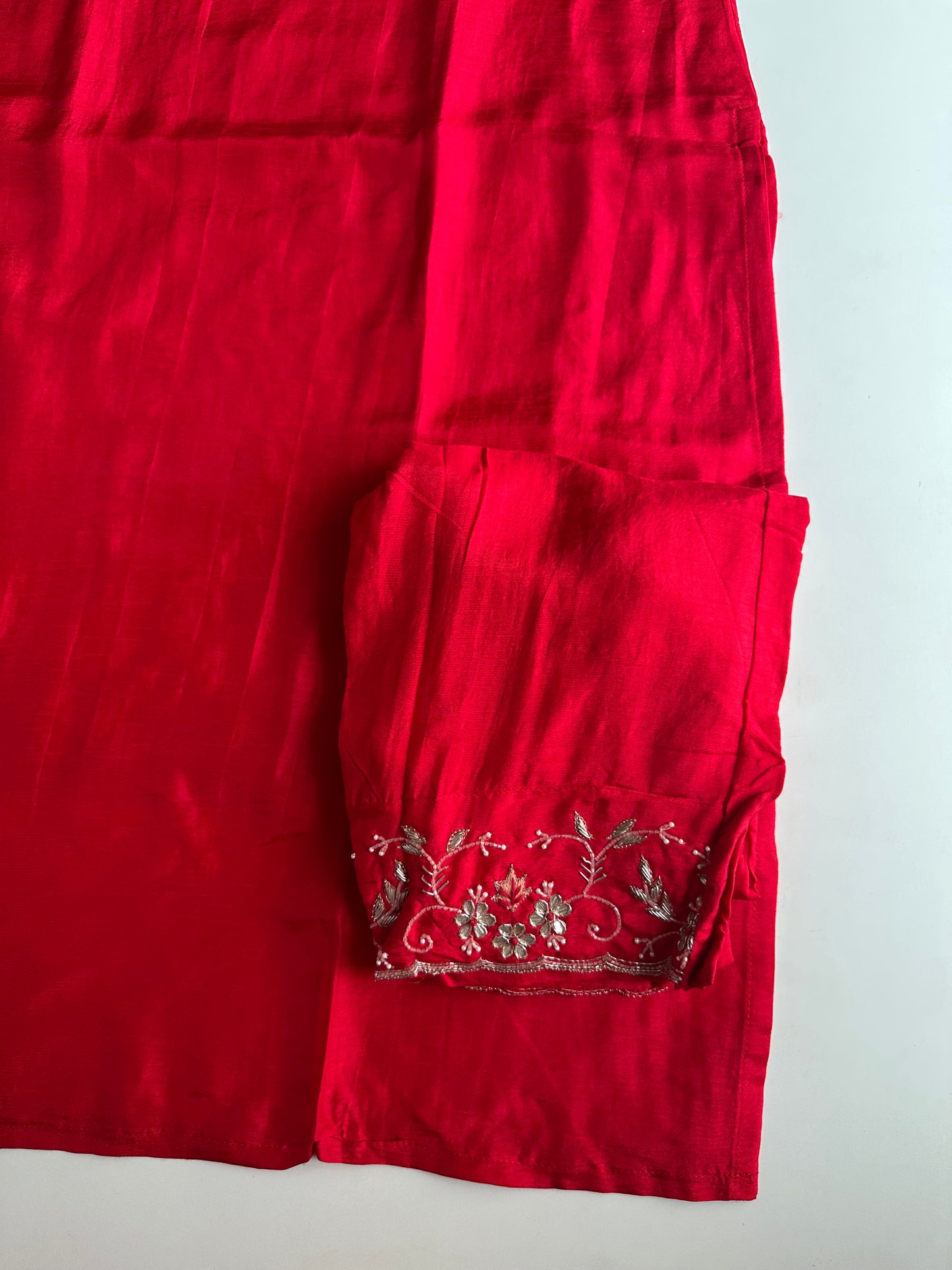 D264 - Dola silk straight kurti with pants and dupatta