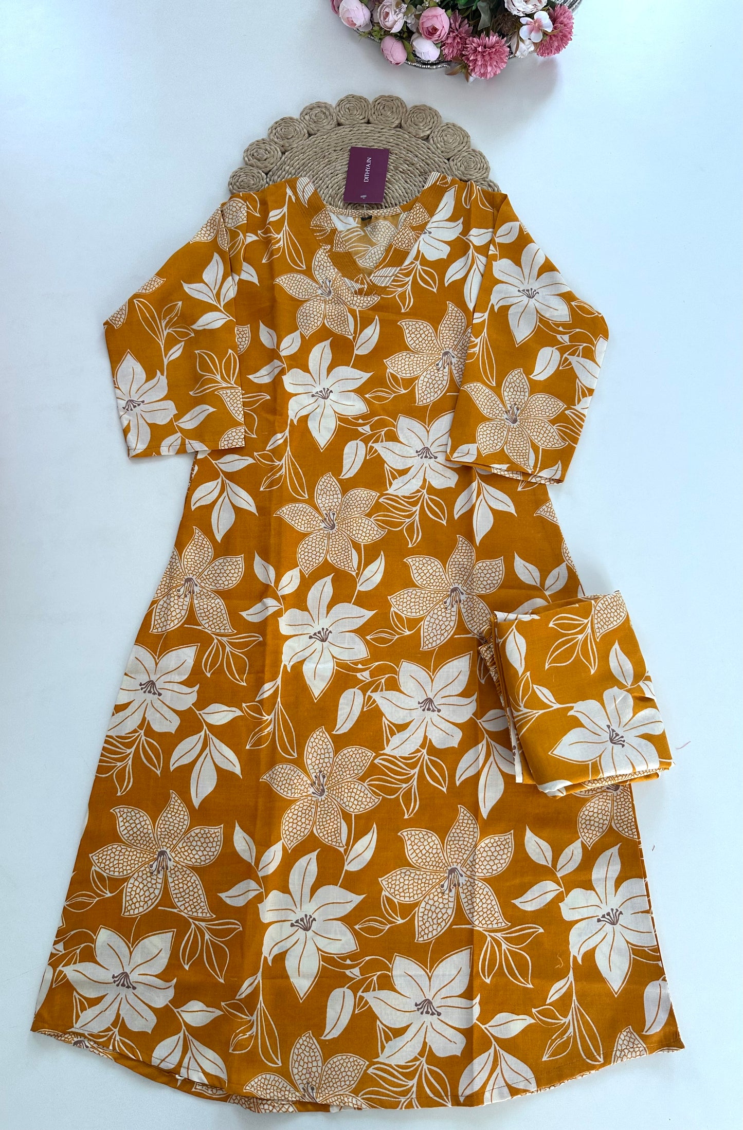 K308 - Cotton floral coord sets in 4 colours