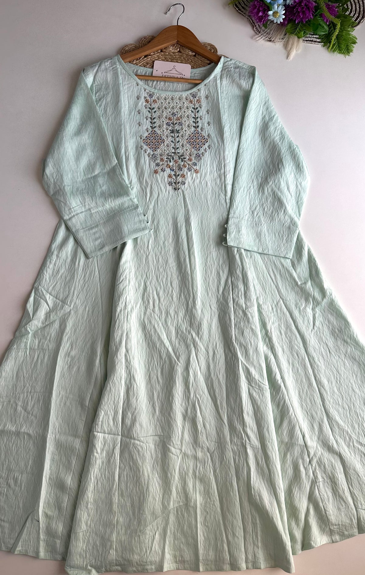 D735-Cotton Aline Kurti