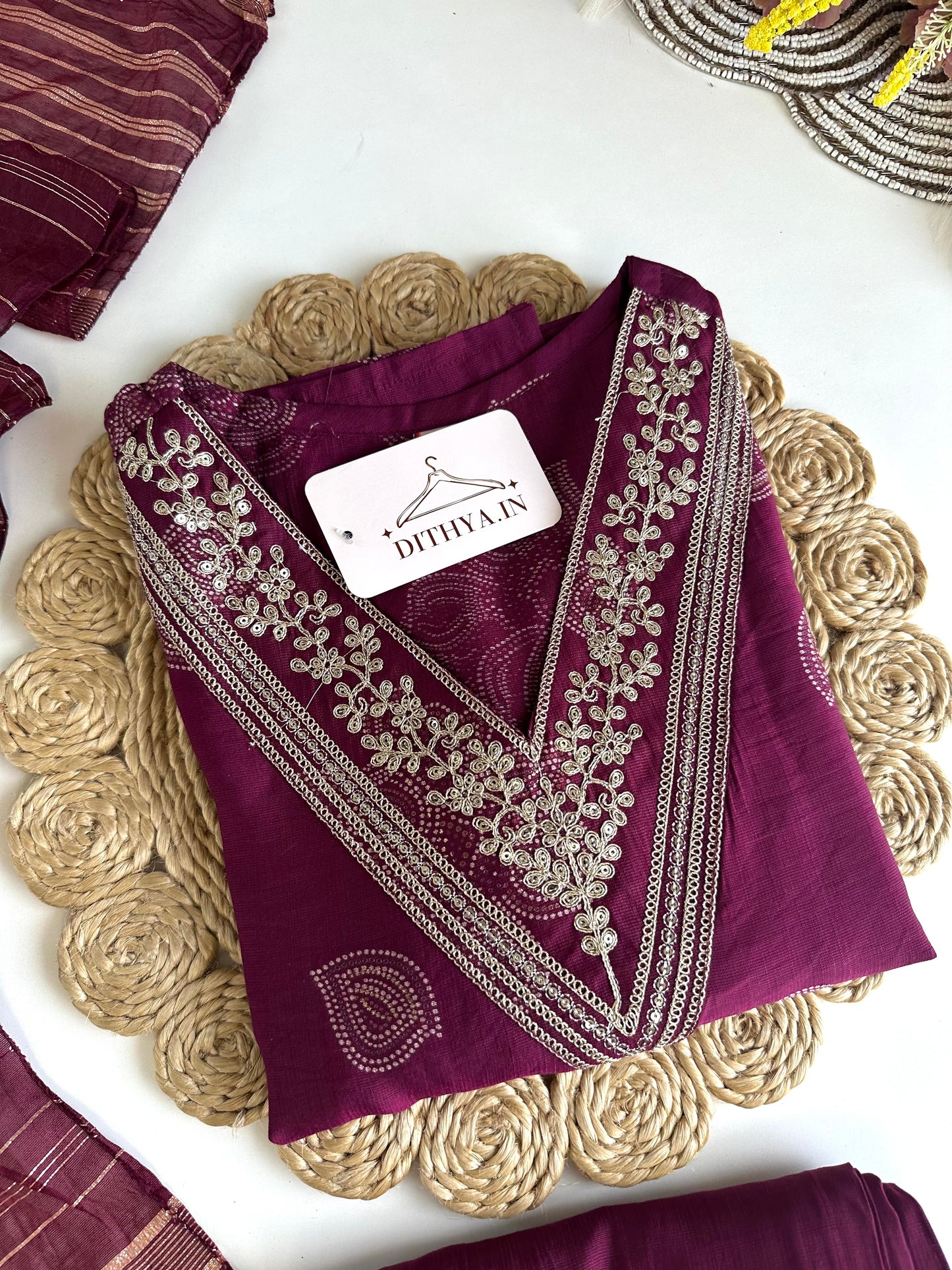 K479 - Roman silk straight Kurti with pant and dupatta