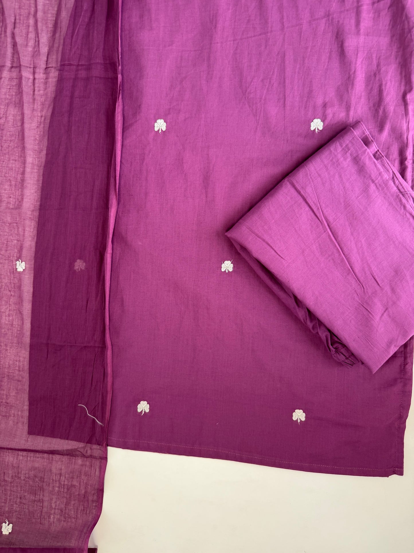 K546 - Mul cotton Straight Kurti with pants and dupatta