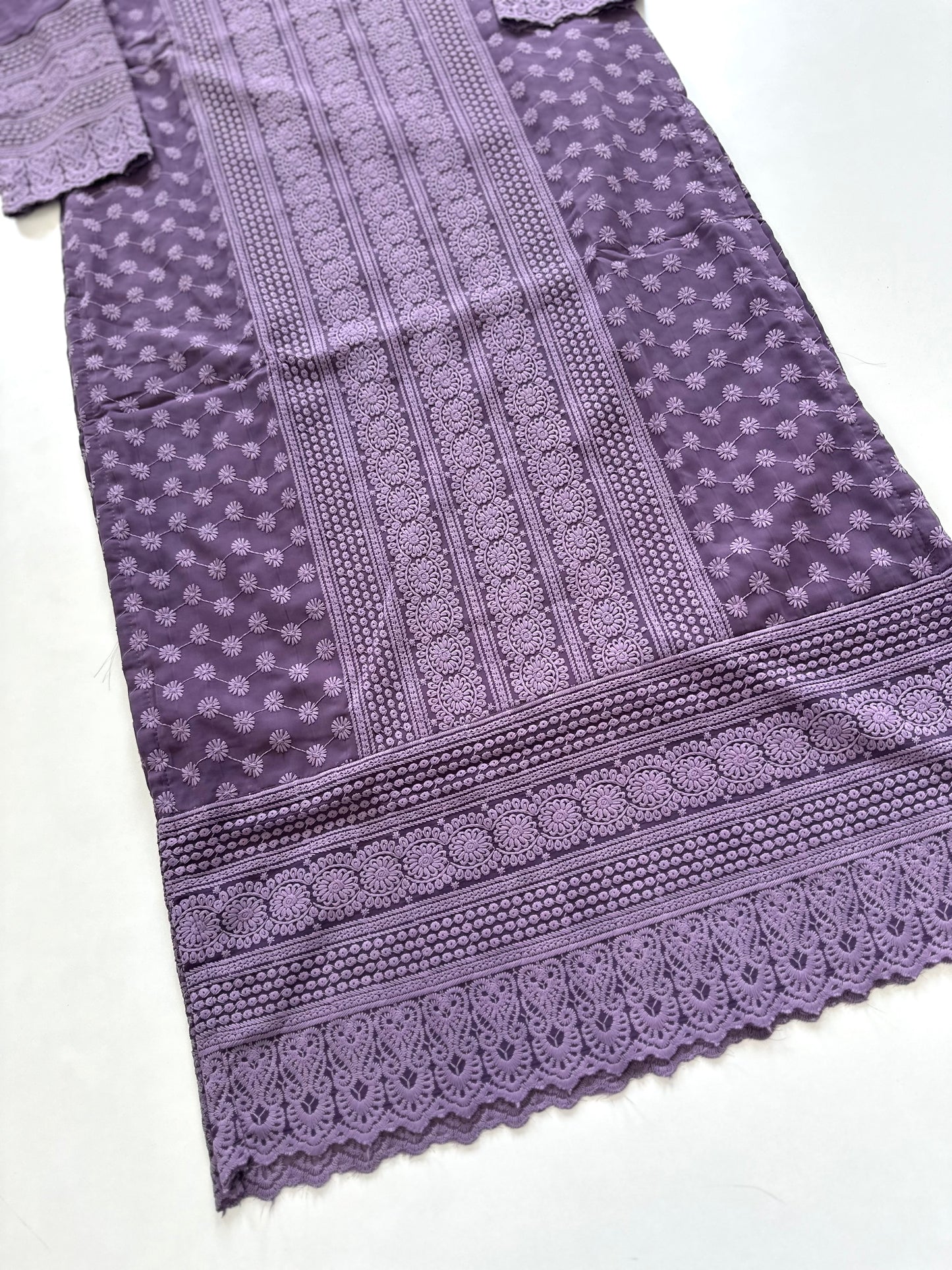 K061 - Georgette chikankari Kurti