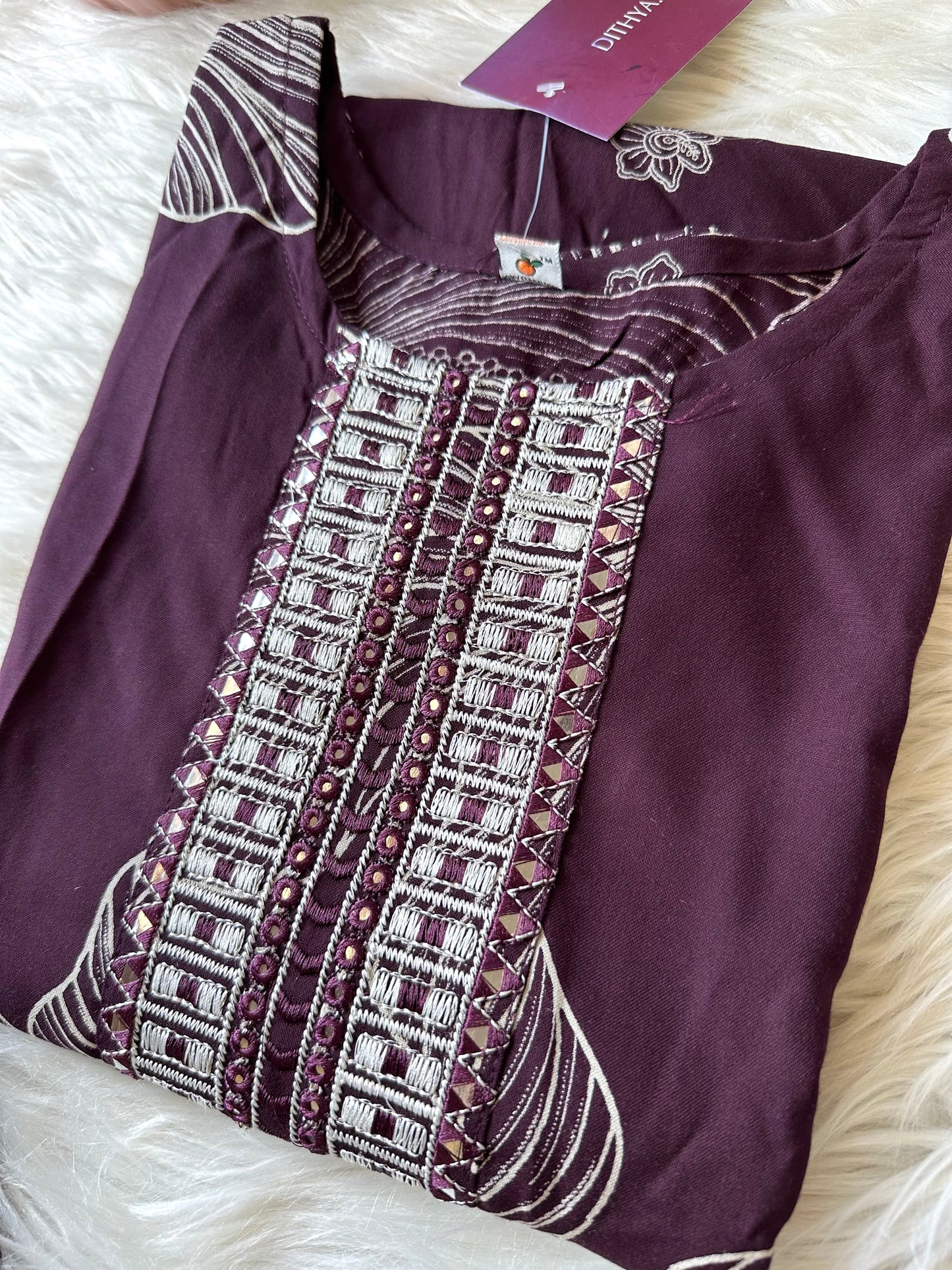 K215 - Rayon cotton floral straight Kurti with pants and dupatta