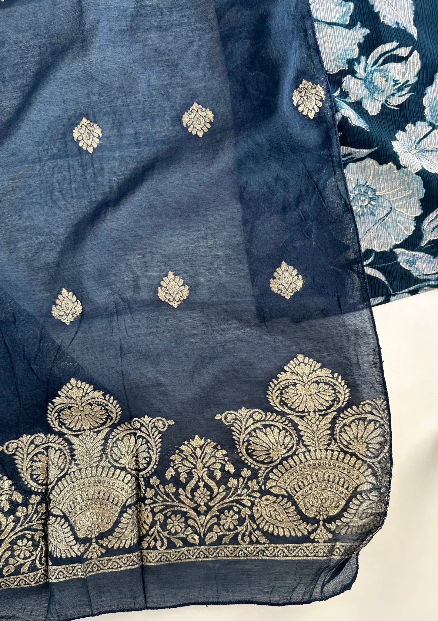 K490 - Roman silk straight Kurti with pants and dupatta