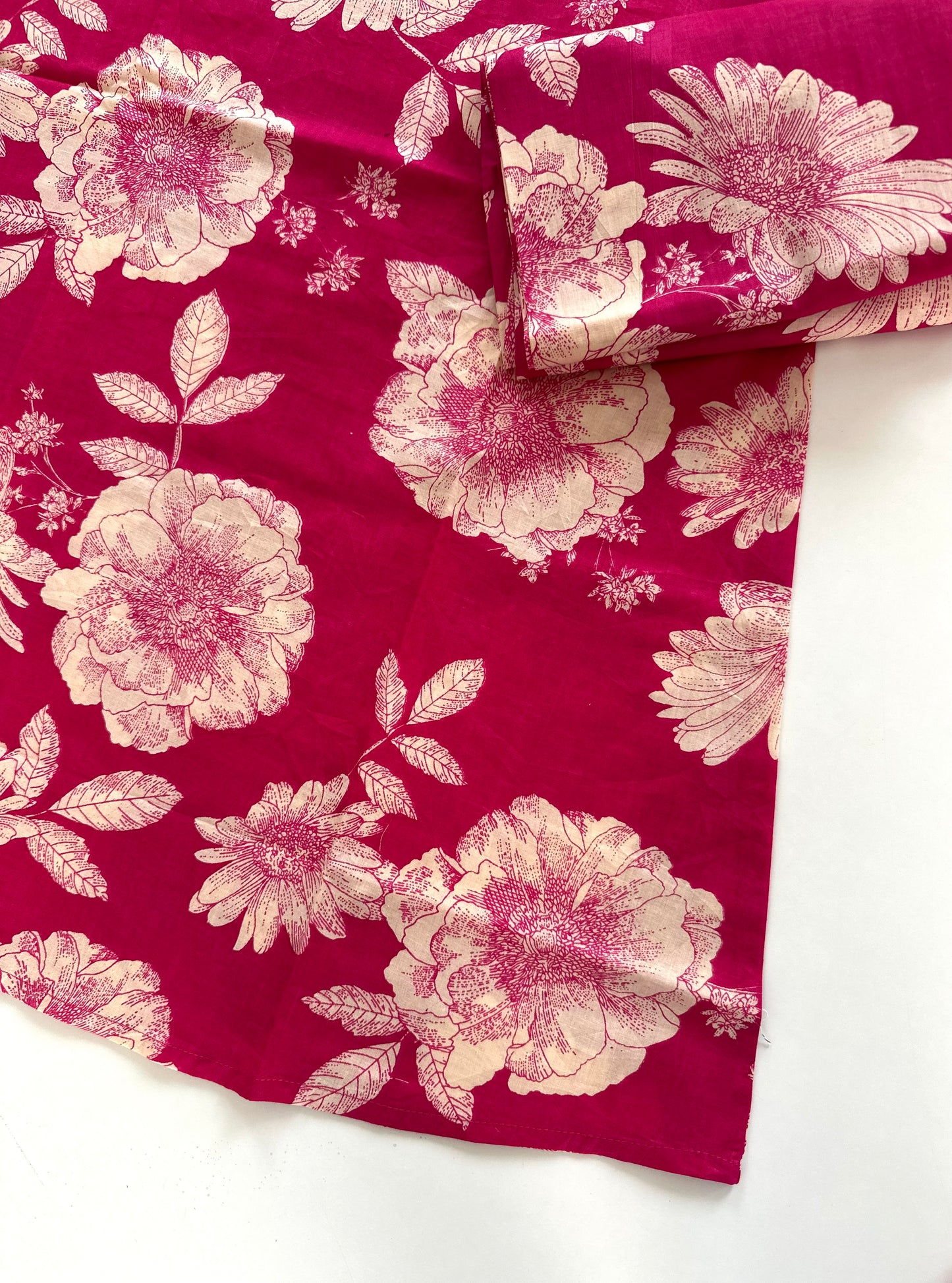 K227 - Cotton floral Aline Kurti with pants in 3 colours