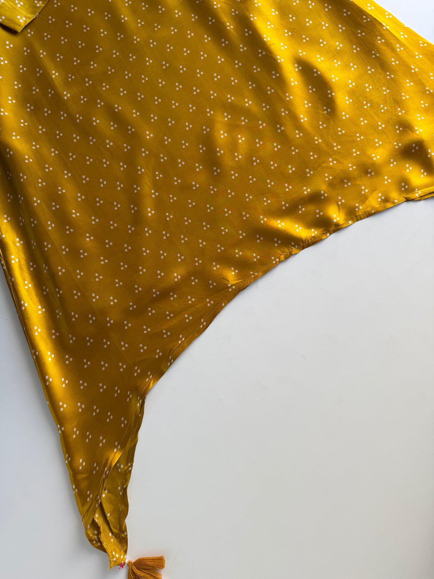 K580 - Gaji silk bandhini coord set