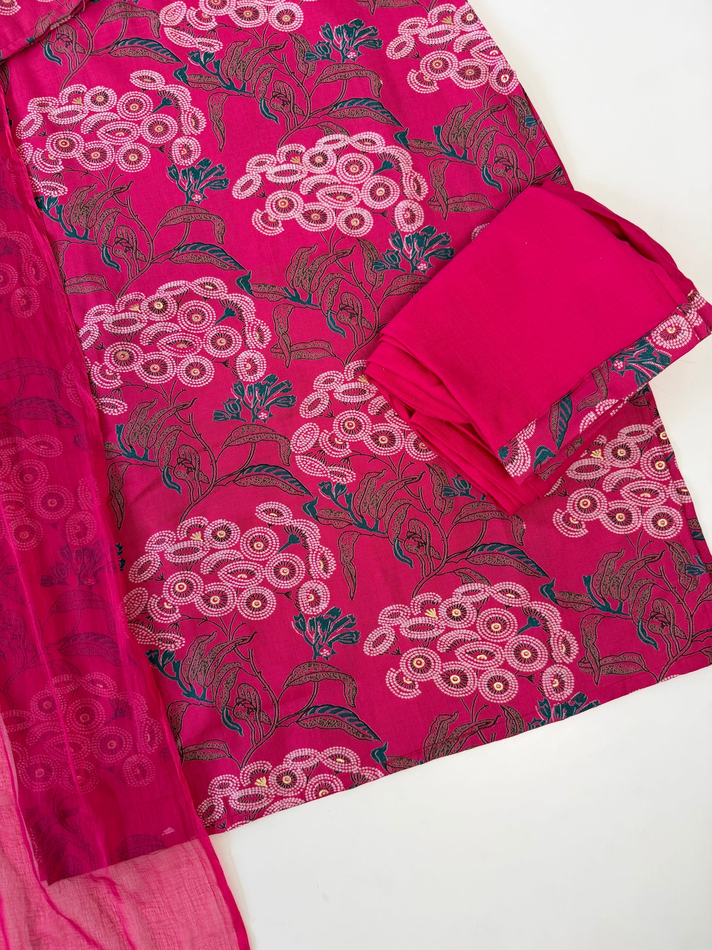 K540 - Roman silk embroidered straight Kurti with pants and dupatta