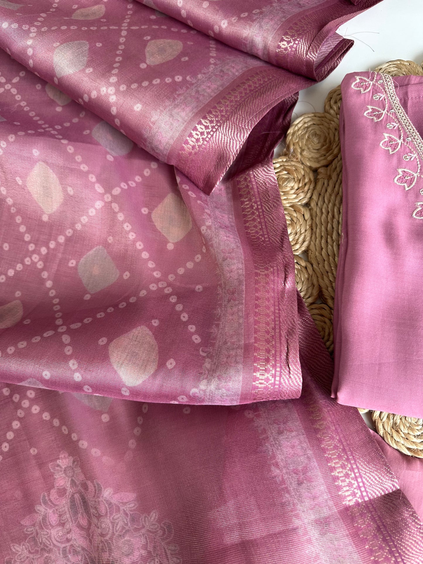 K181 - Roman silk embroidered straight Kurti with pants and dupatta