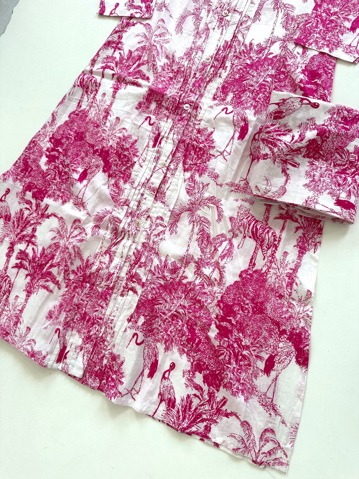 K325 - Cotton floral Aline Kurti with pants